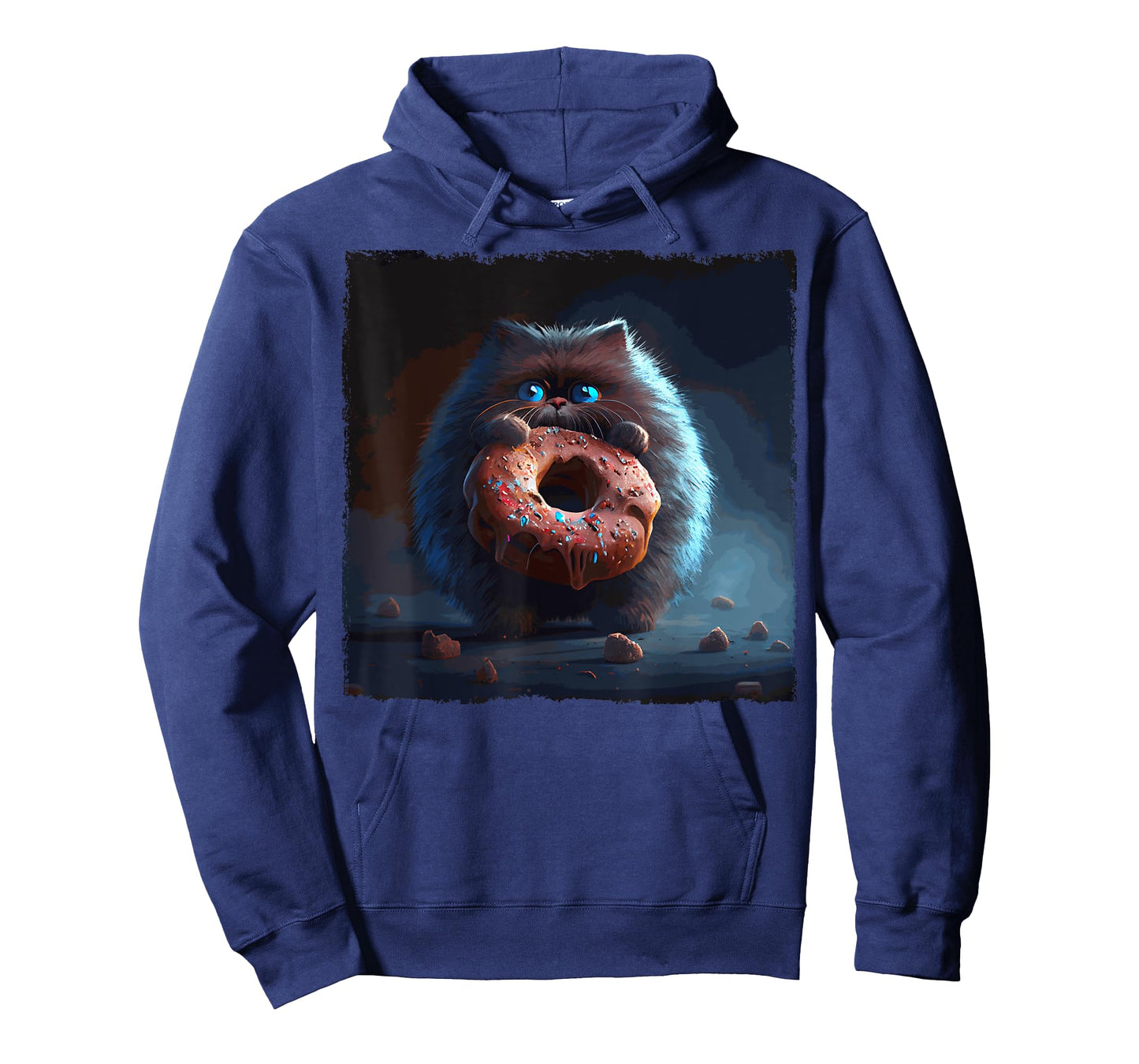Funny Cat Bigfoot Donut T-Shirt for Men Women Kids