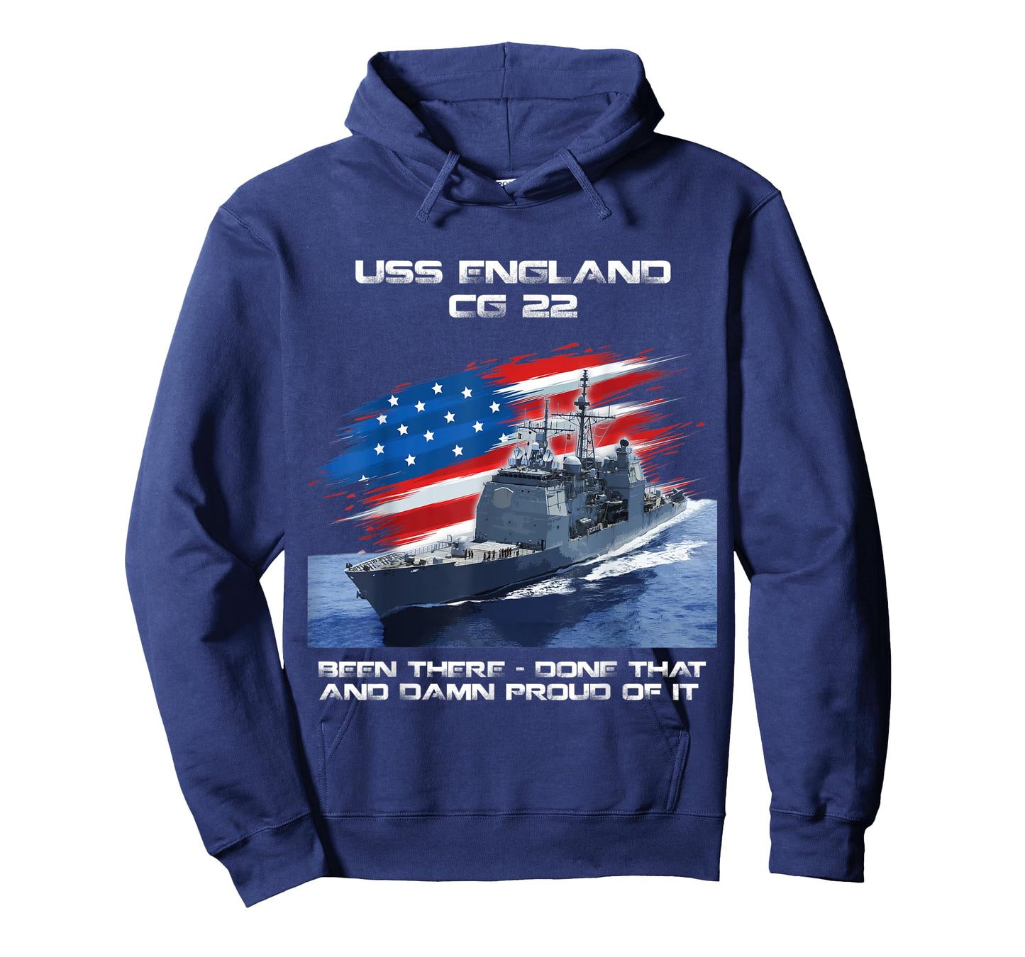 USS England CG-22 Class Cruiser American Flag Veteran Xmas T-Shirt for Women Men