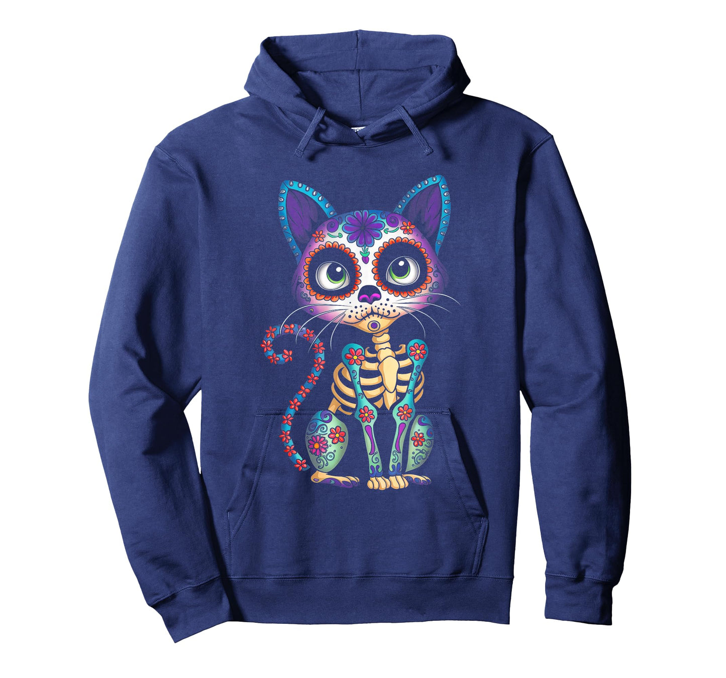 Dia De Los Muertos Cinco De Mayo Cat Sugar Skull Men Women T-Shirt