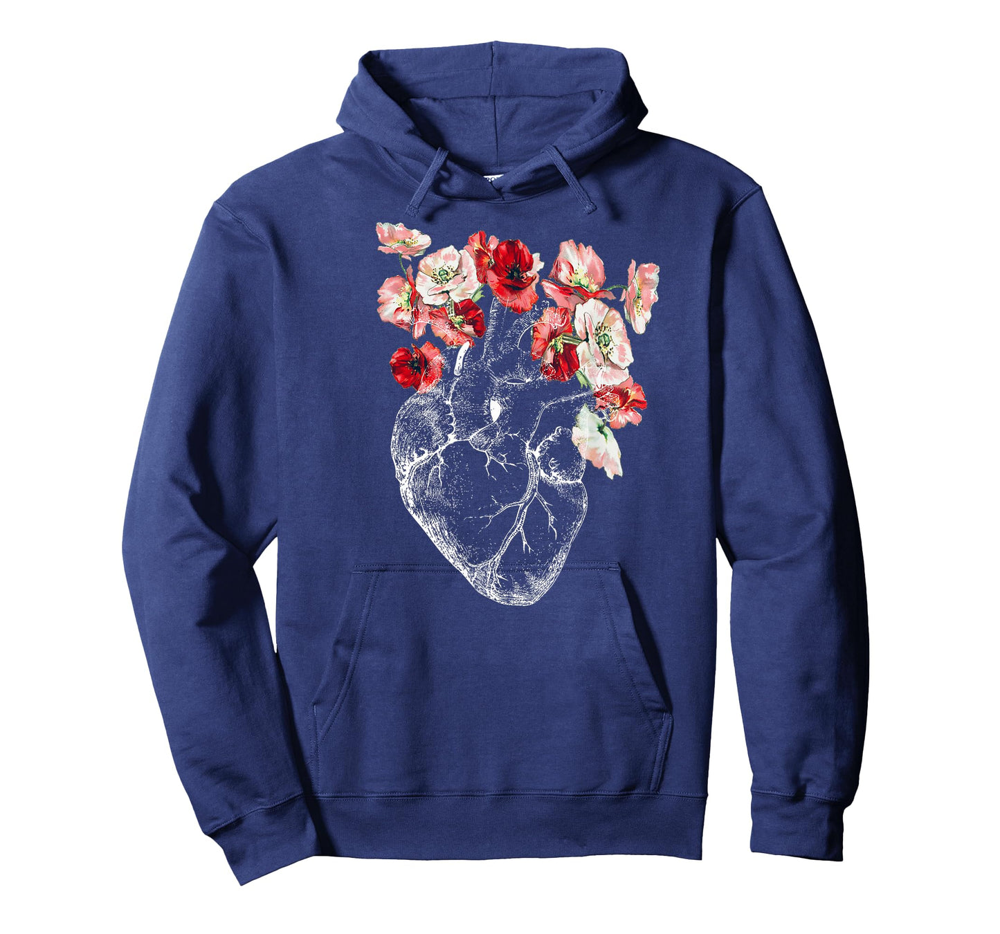 Anatomical Heart and Flowers T-Shirt T-Shirt