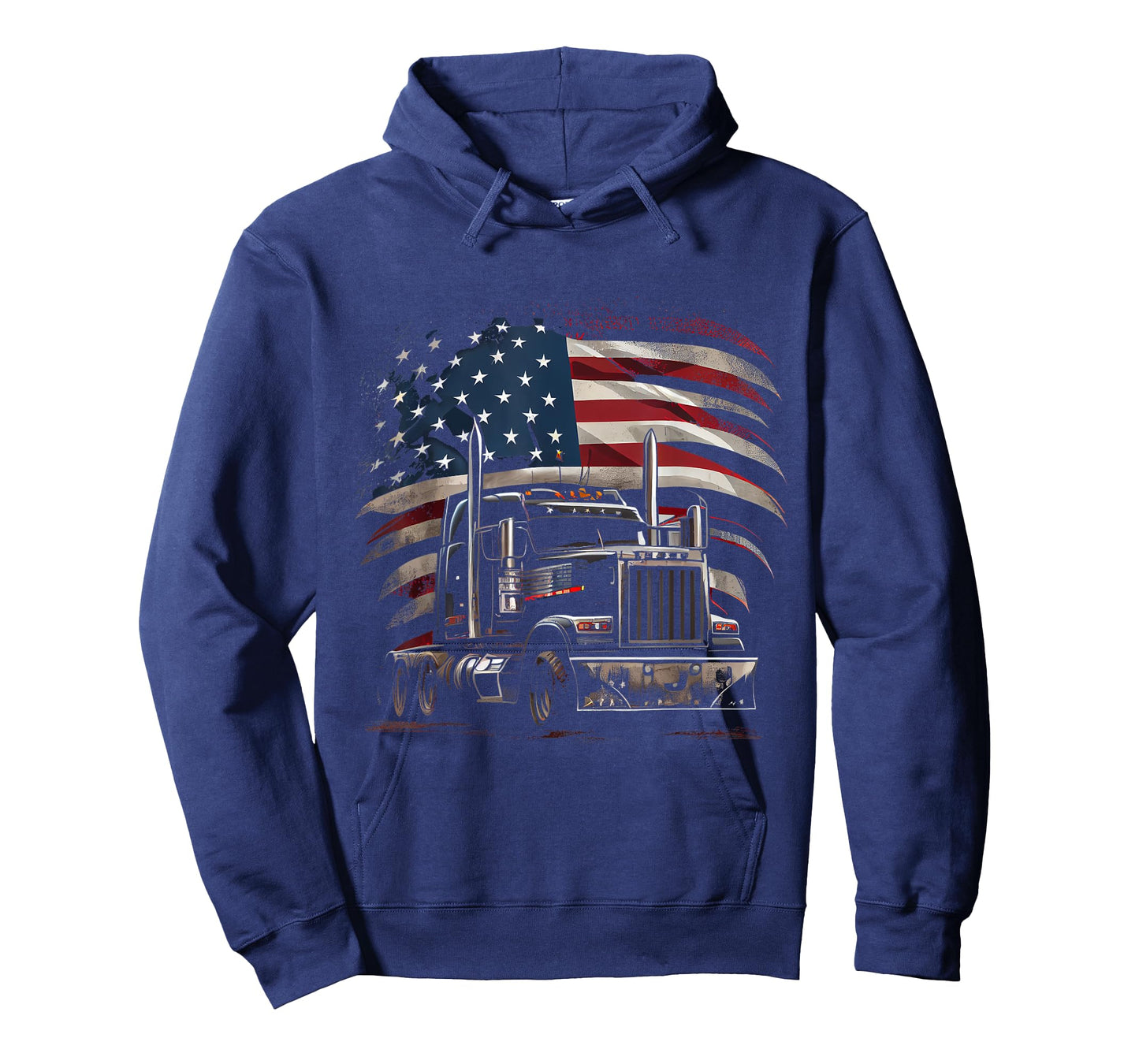 US American Flag Trucker Truck Driver Gift Women Men T-Shirt