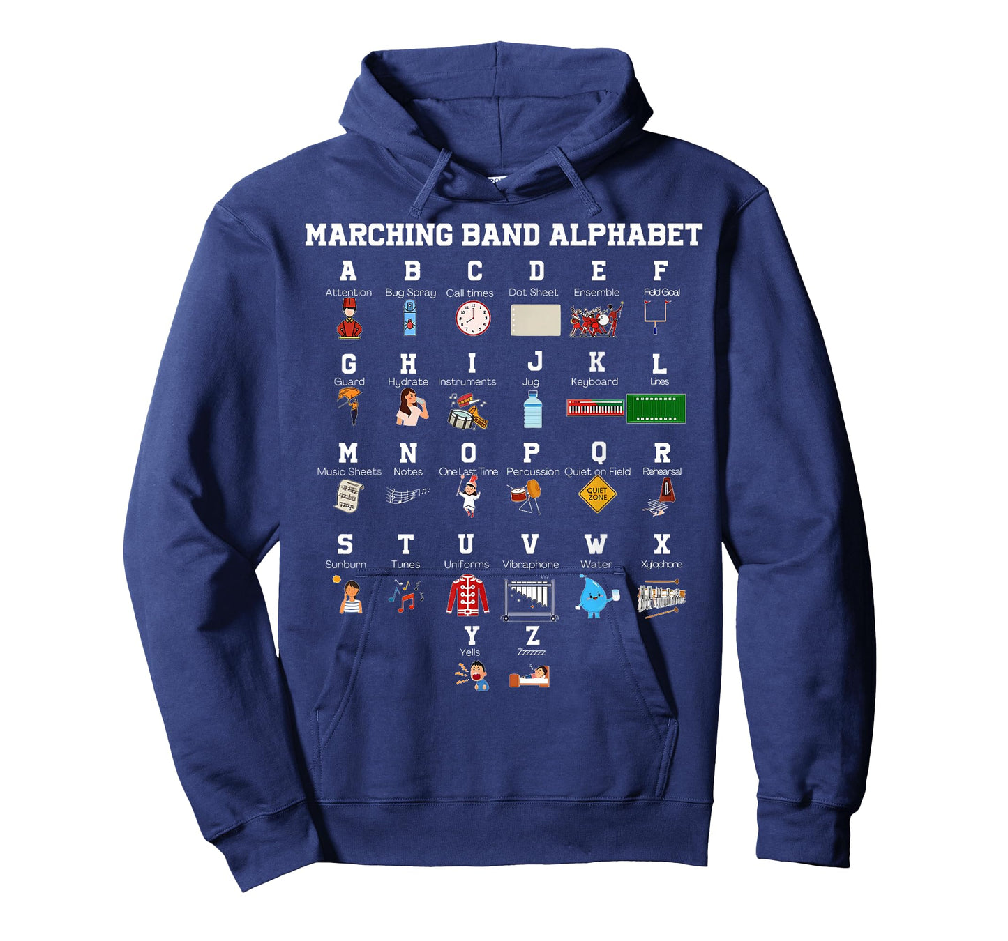 Funny Marching Band Alphabet Band Camp Student Camp T-Shirt
