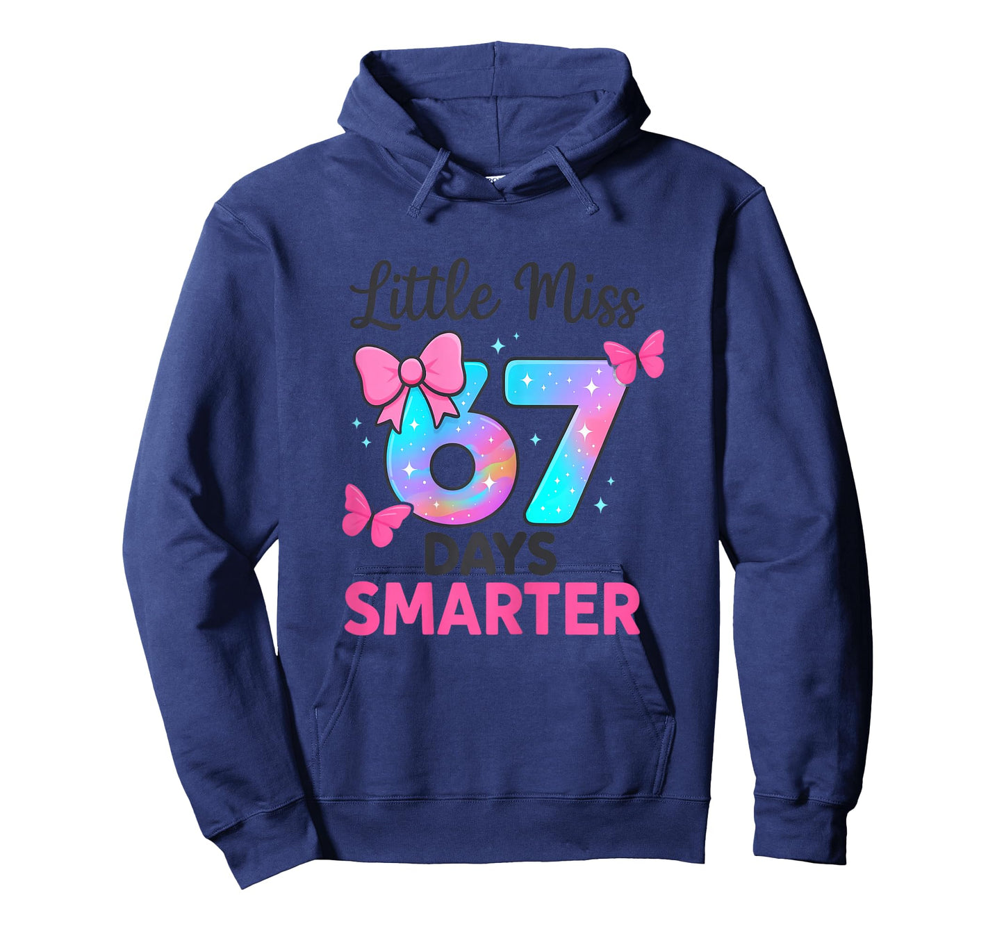 Little Miss 67 Days Smarter Kids Girls 100th Day of School T-Shirt