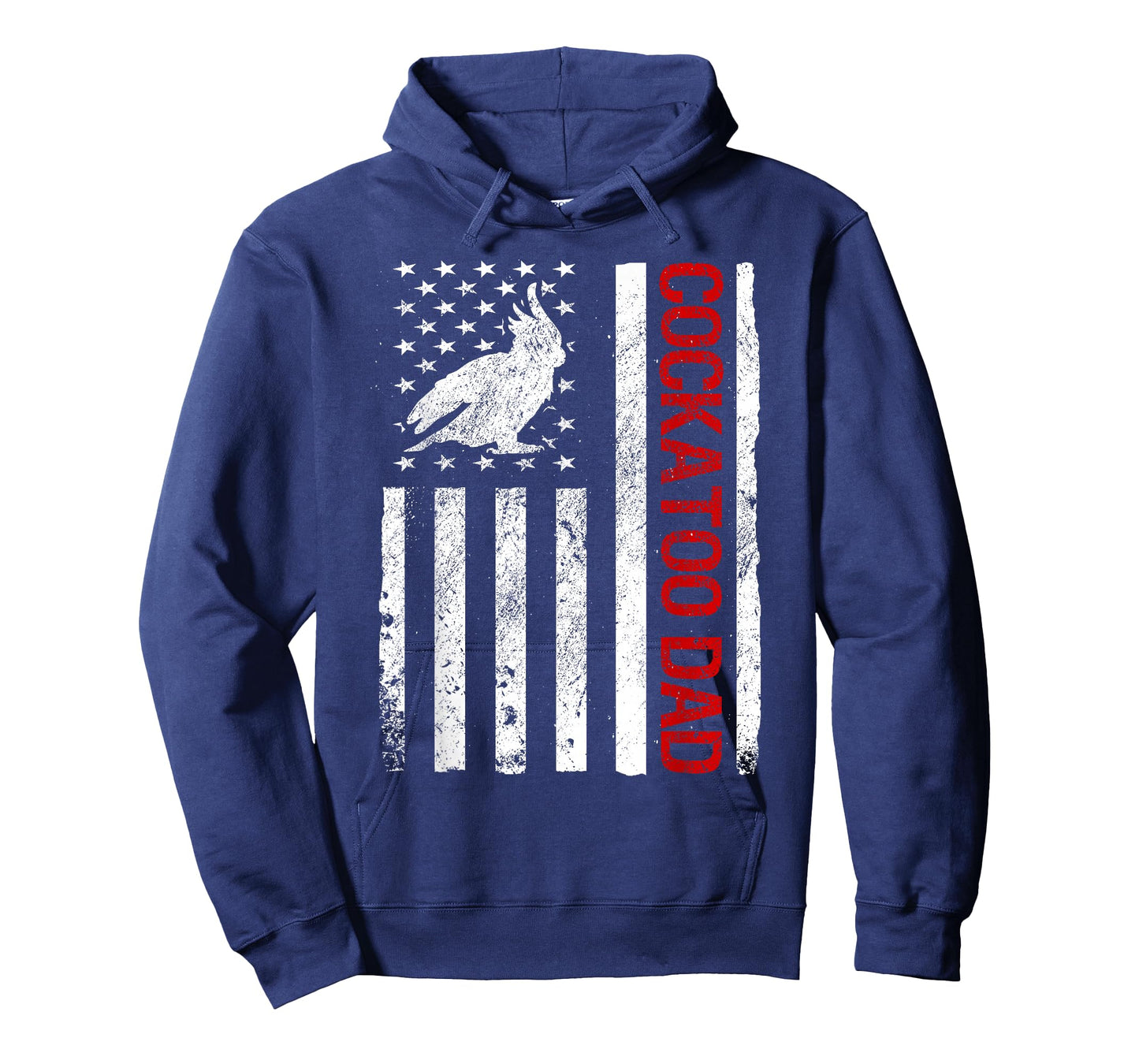 Cockatoo Dad American USA Flag Funny Bird Lover Men T-Shirt
