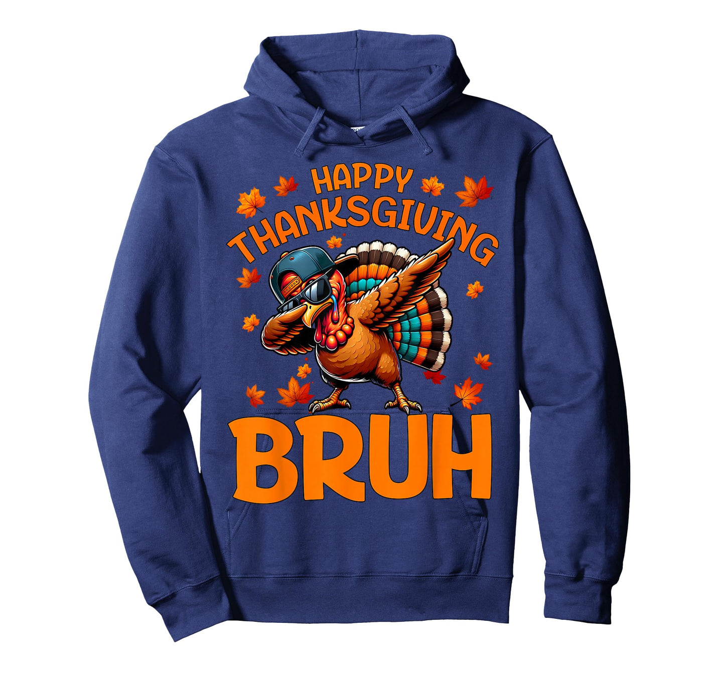 Bruh Funny Thanksgiving Turkey Dabbing Boys Kids Teens T-Shirt