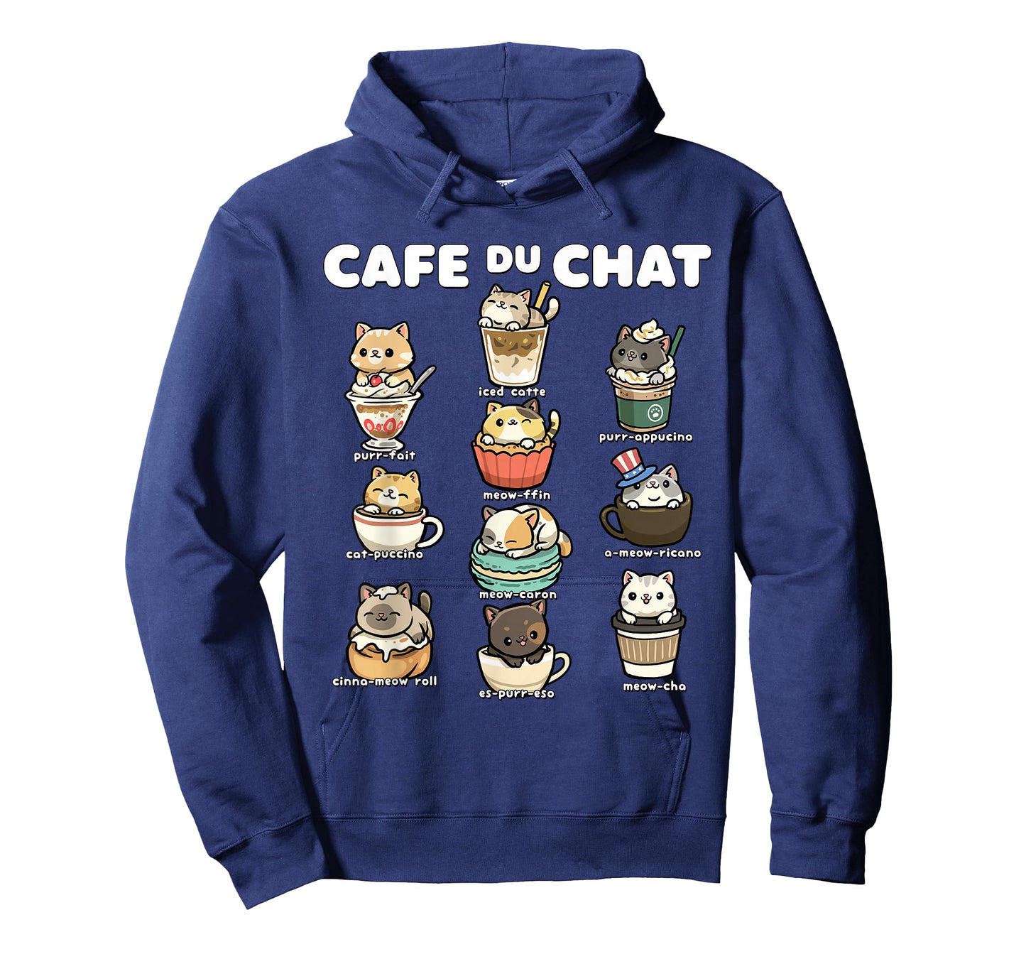 Cafe du Chat Cute Coffee Cats Kawaii Pun T-Shirt