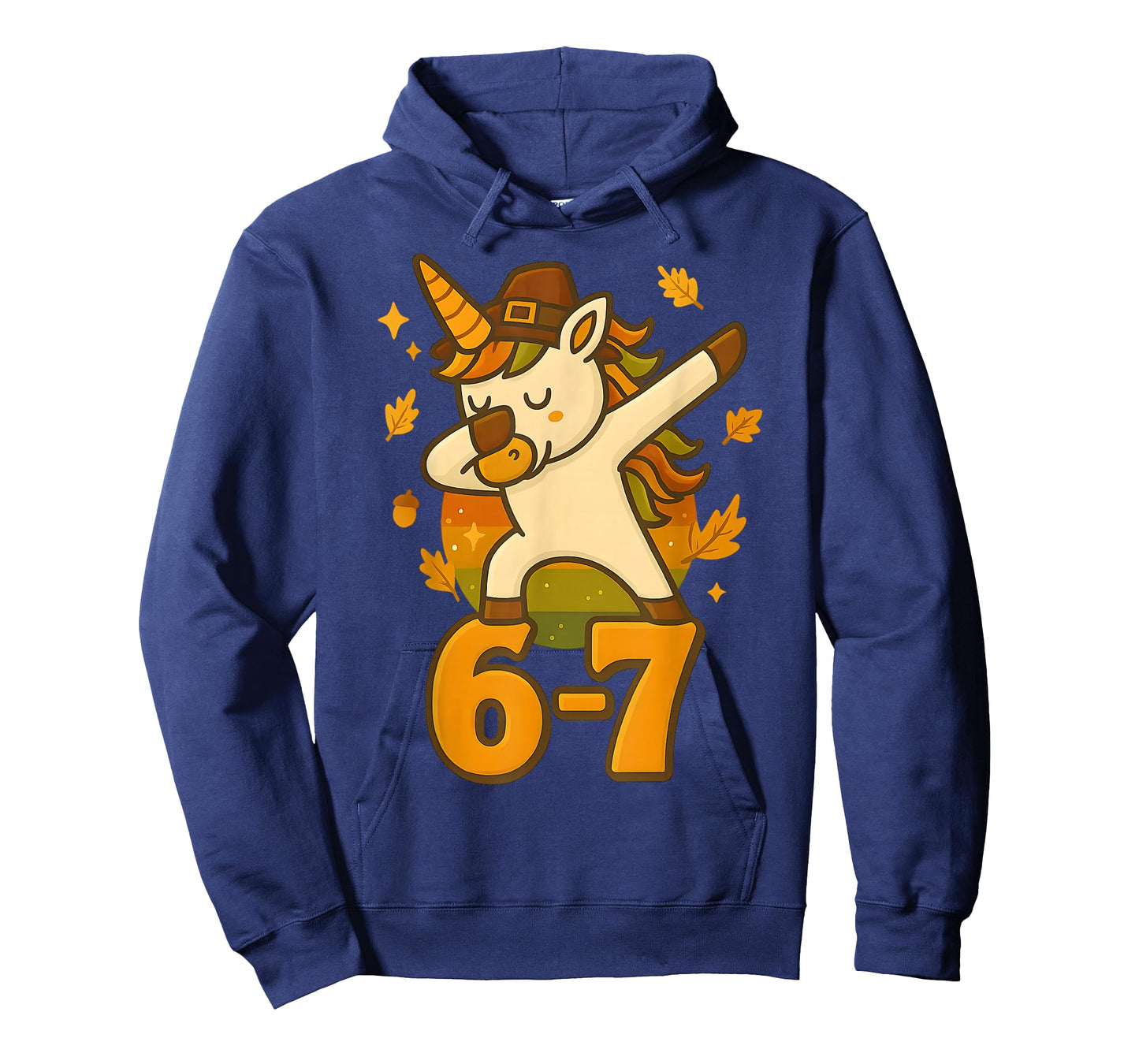 Funny 67 Thanksgiving Unicorn Dabbing Six Seven Meme Girls T-Shirt