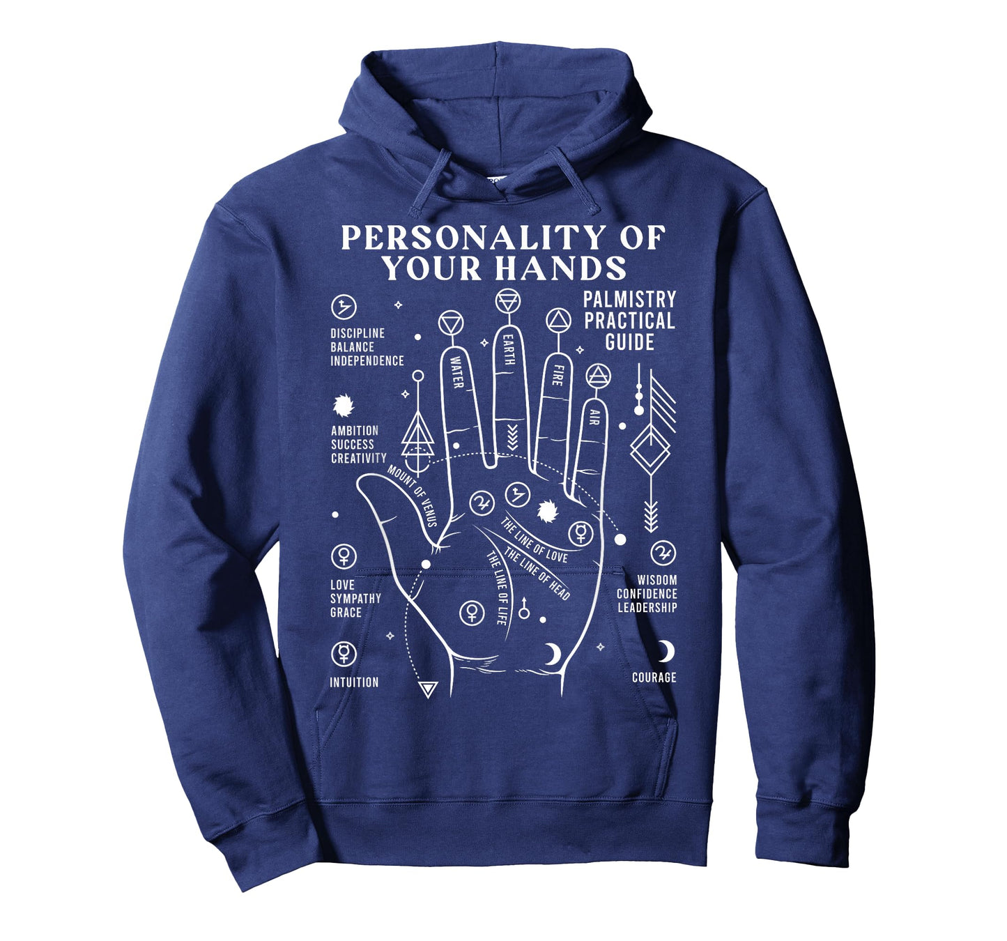 Palm Reading Palmistry Guide Chart Personality of Your Hands T-Shirt