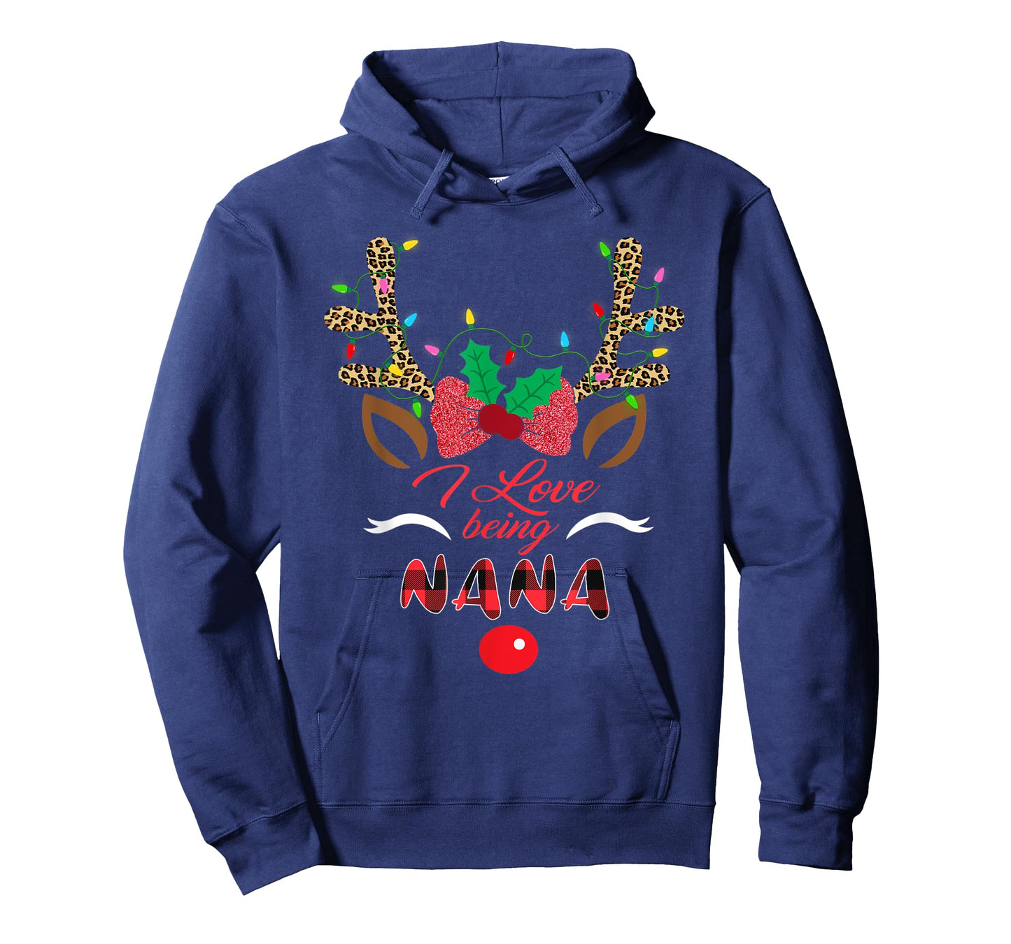 I Love Being Nana Reindeer Christmas Matching Family Gifts T-Shirt