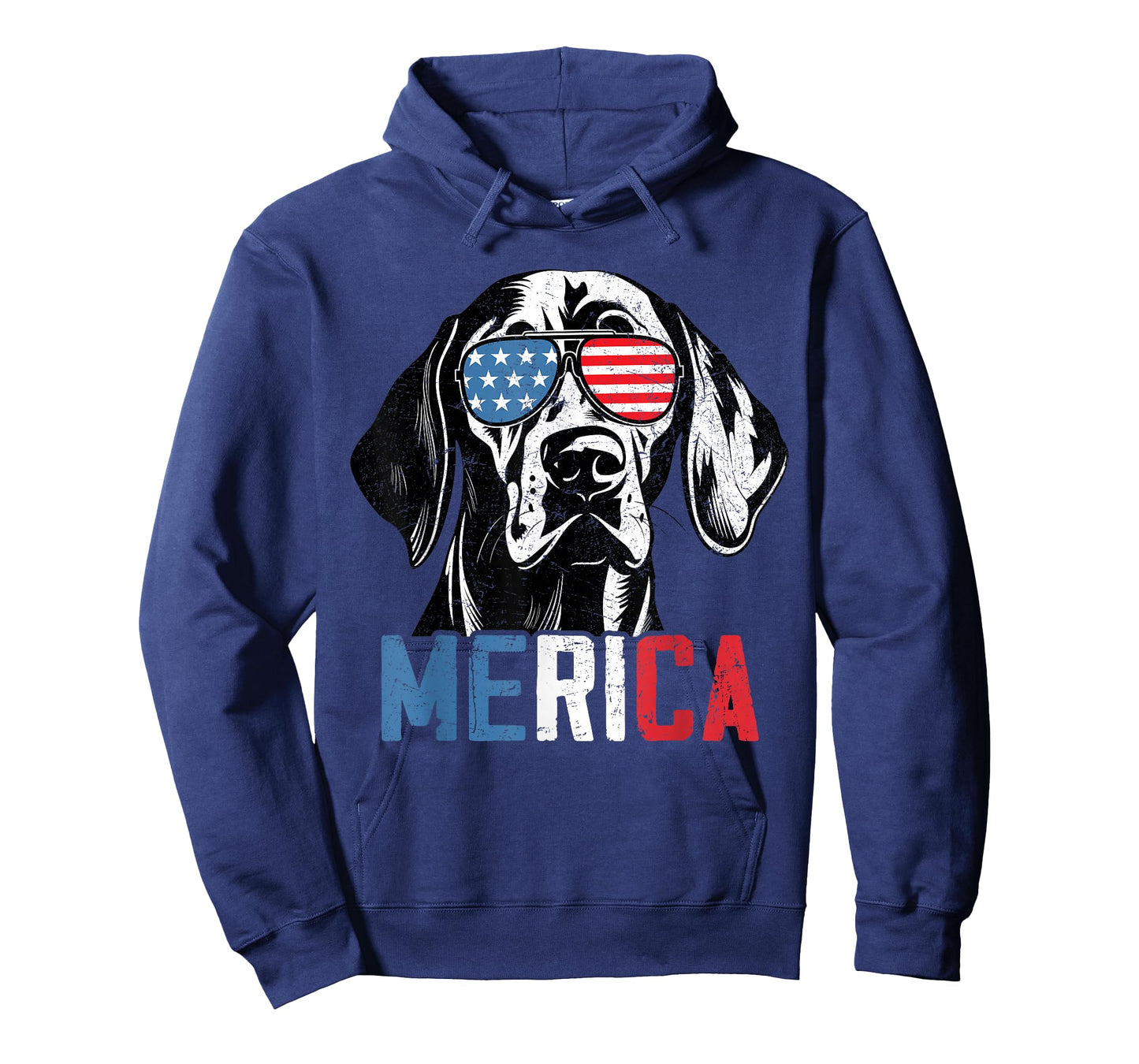 Patriotic Weimaraner Dog Merica 4th Of July Funny T-Shirt