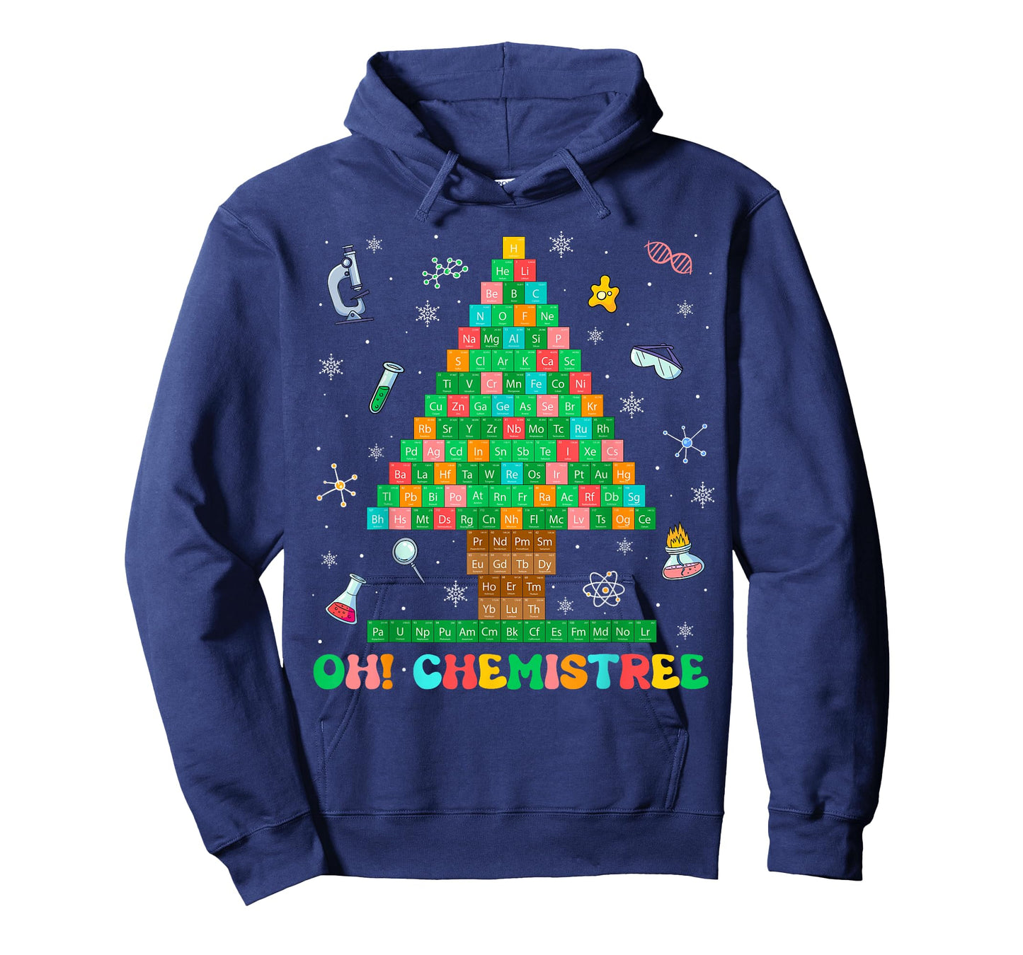 Oh Chemistree Chemistry Xmas Tree Science Periodic Table T-Shirt