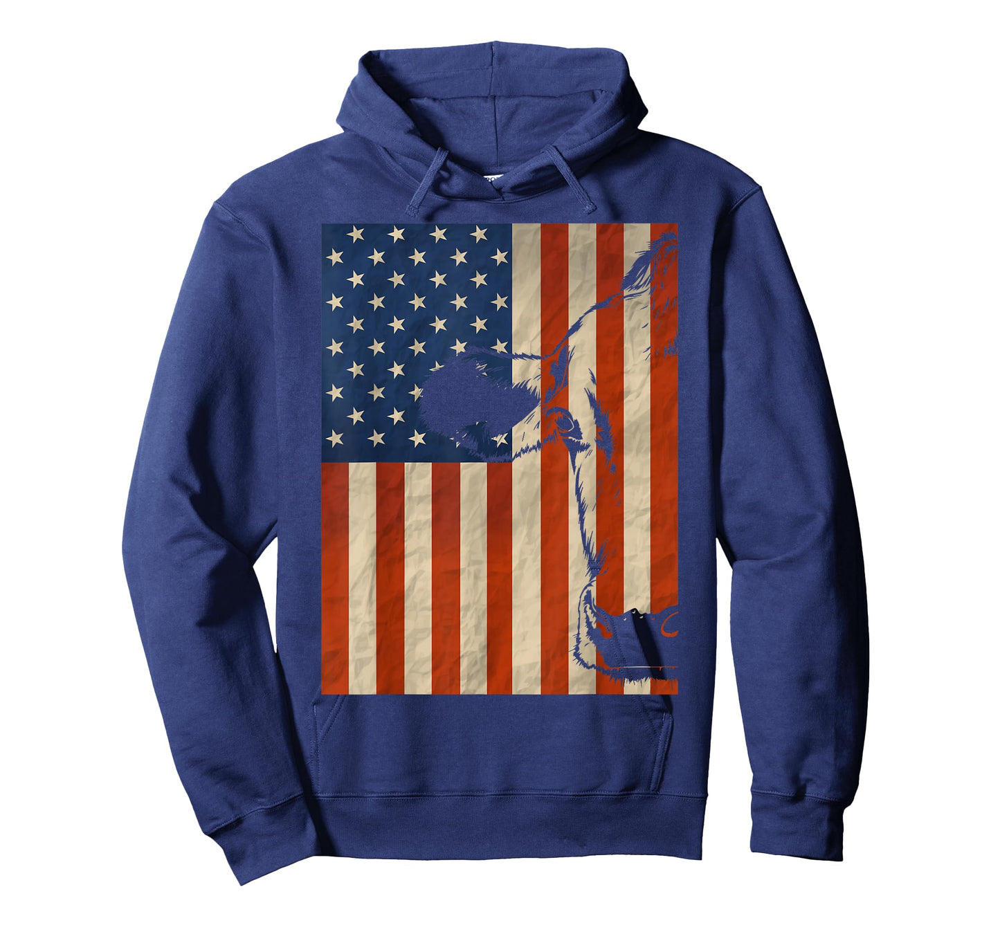 Cow American Flag Cattle Animal Lover Patriotic 4th of July T-Shirt