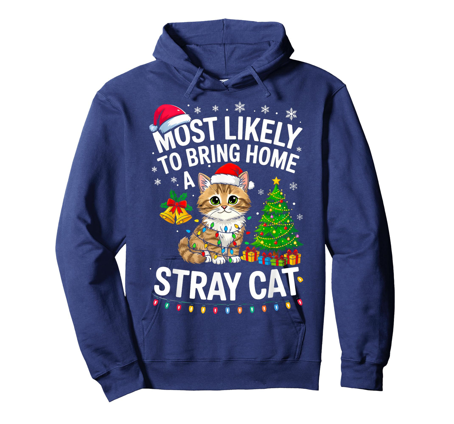 Most Likely to Bring Home A Stray Cat Matching Christmas T-Shirt