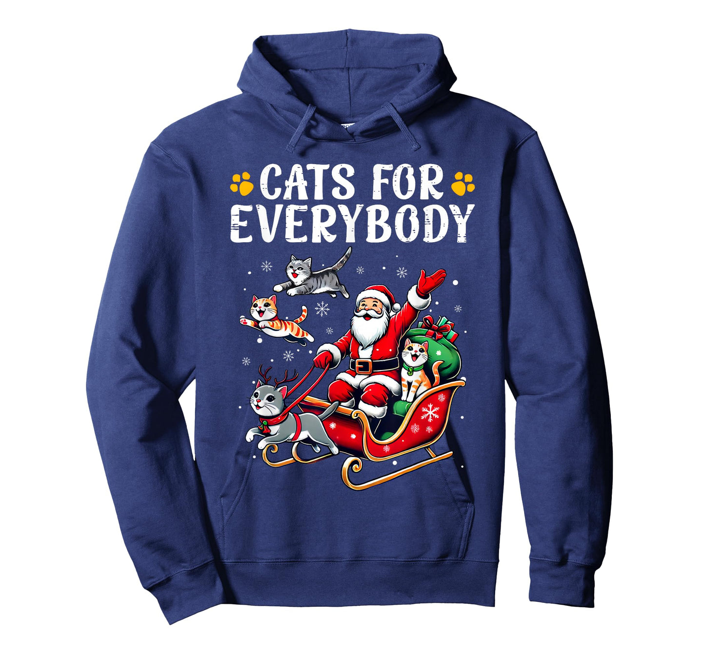 Cats for Everybody Christmas Cat Funny Xmas Men Women Santa T-Shirt