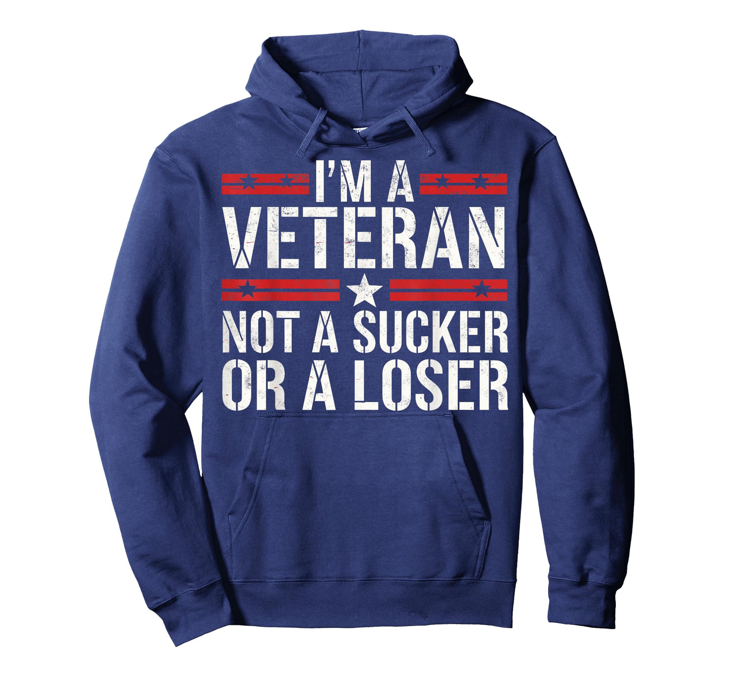 I'm Veteran not Sucker or Loser Patriotic USA Flag Vintage T-Shirt