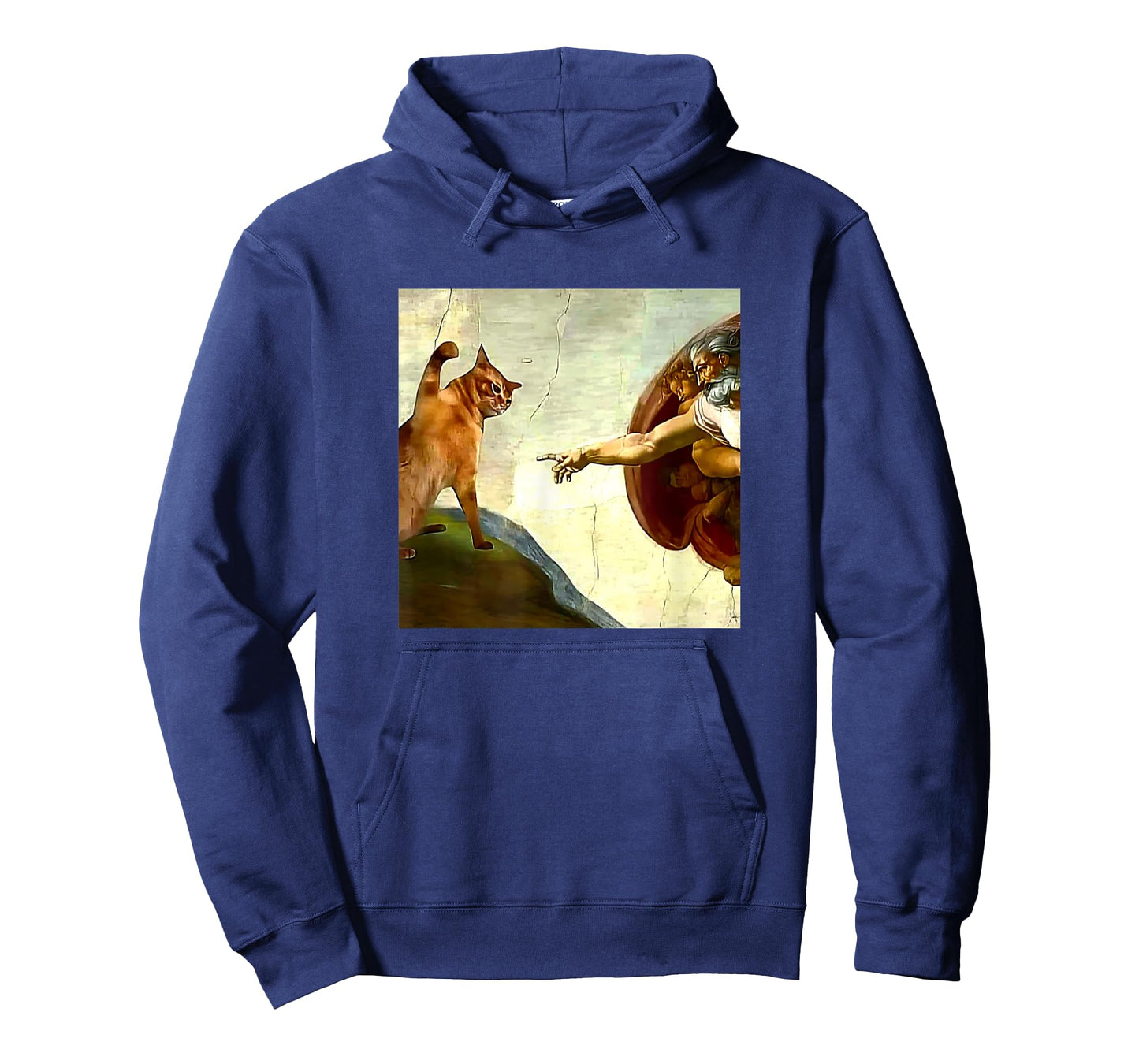 Funny Cat God Creation of Adam Meme Jesus Christian T-Shirt