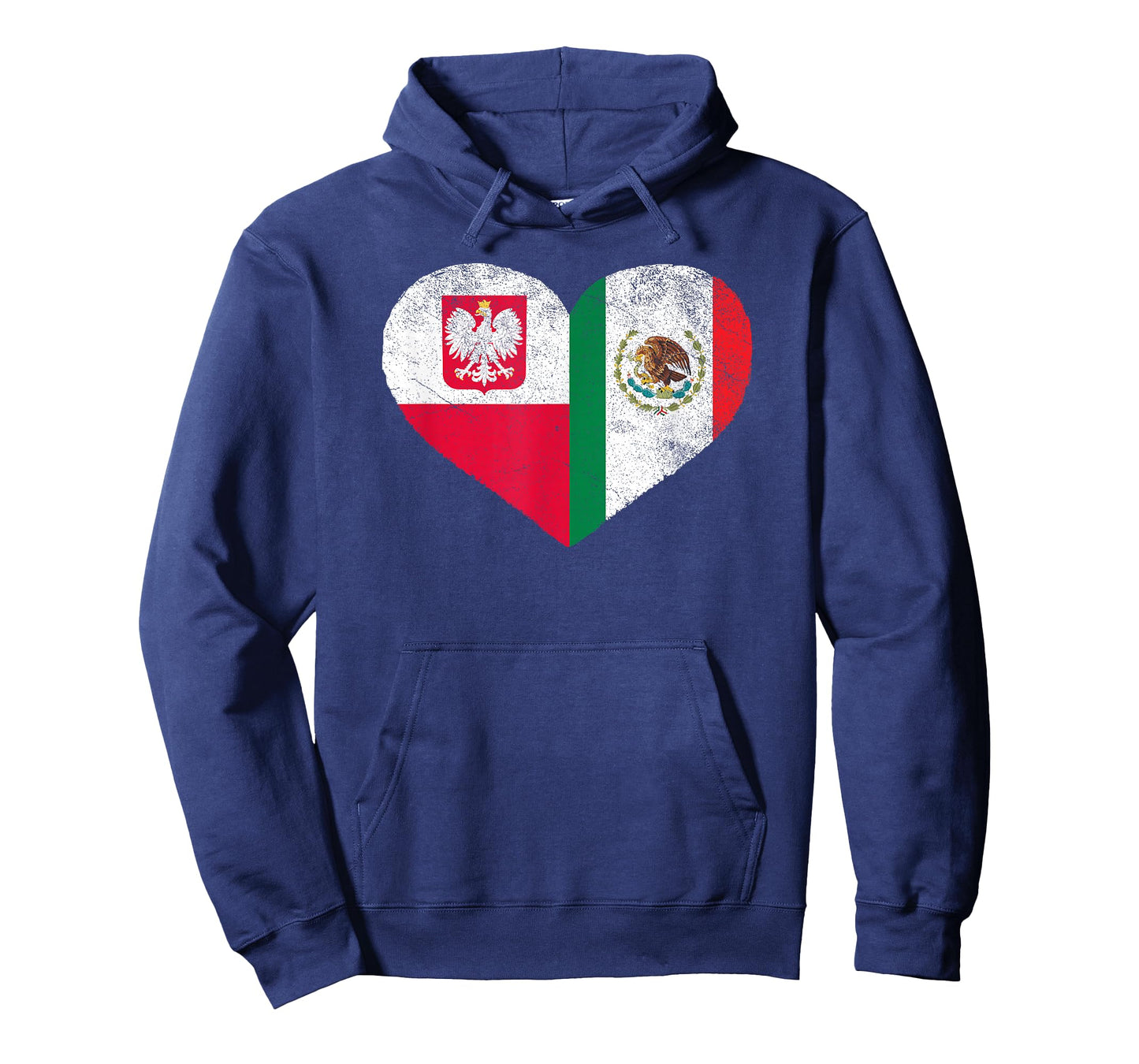 Polish Mexican Flag Heart Poland Mexico T-Shirt