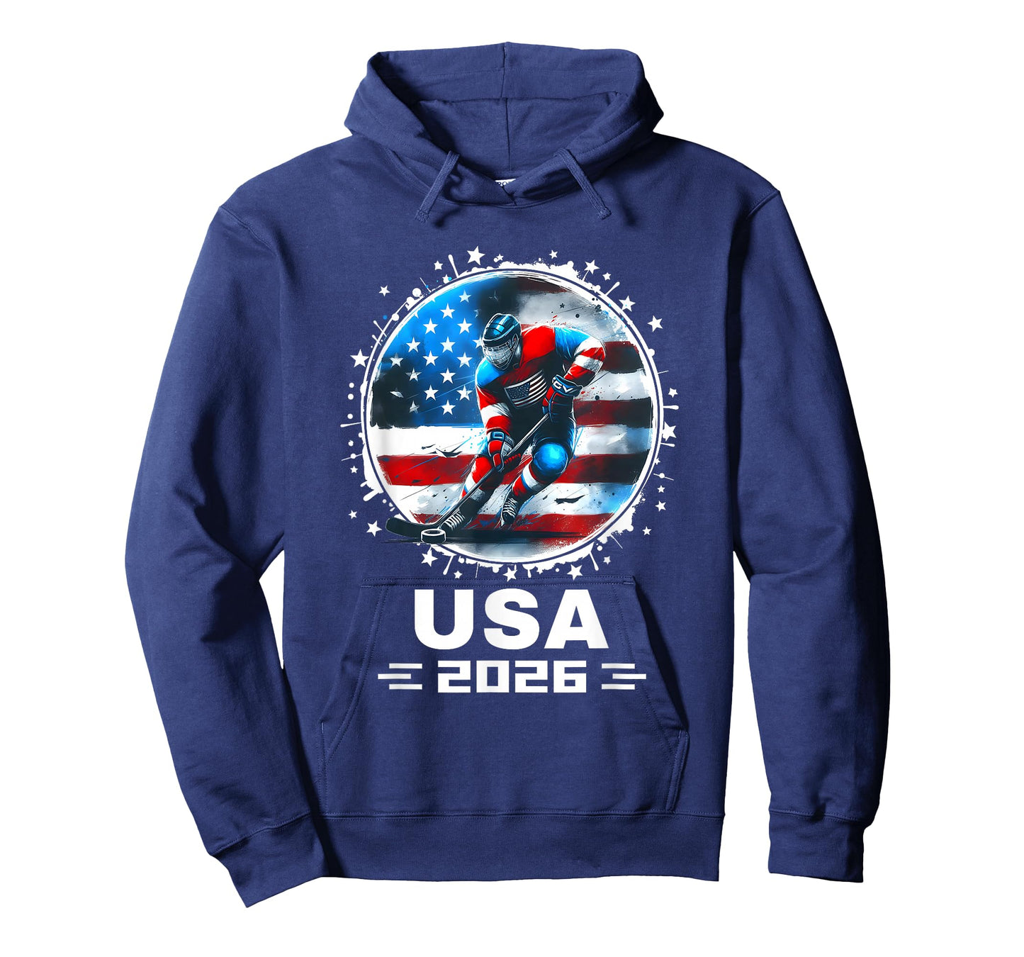 USA Team 2026 United States American Flag Hockey USA T-Shirt