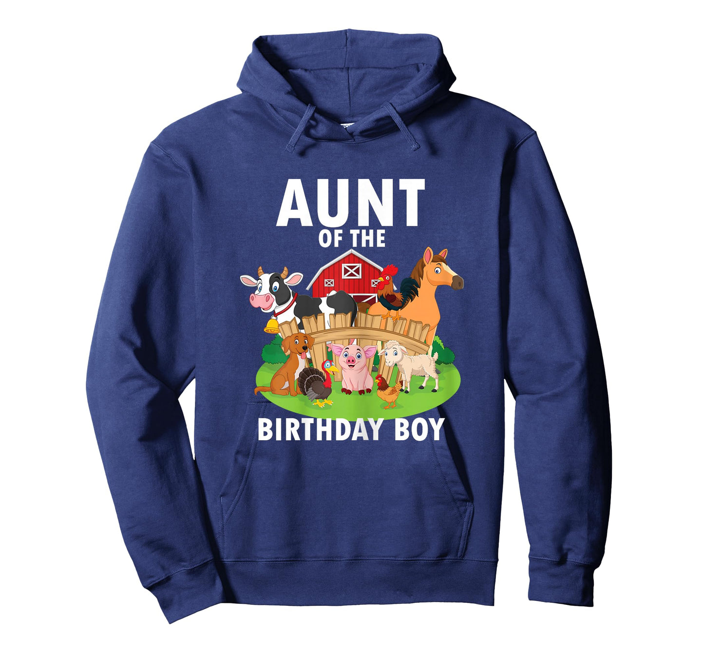 Aunt Of The Birthday Boy Farm Animals Matching Farm Theme T-Shirt