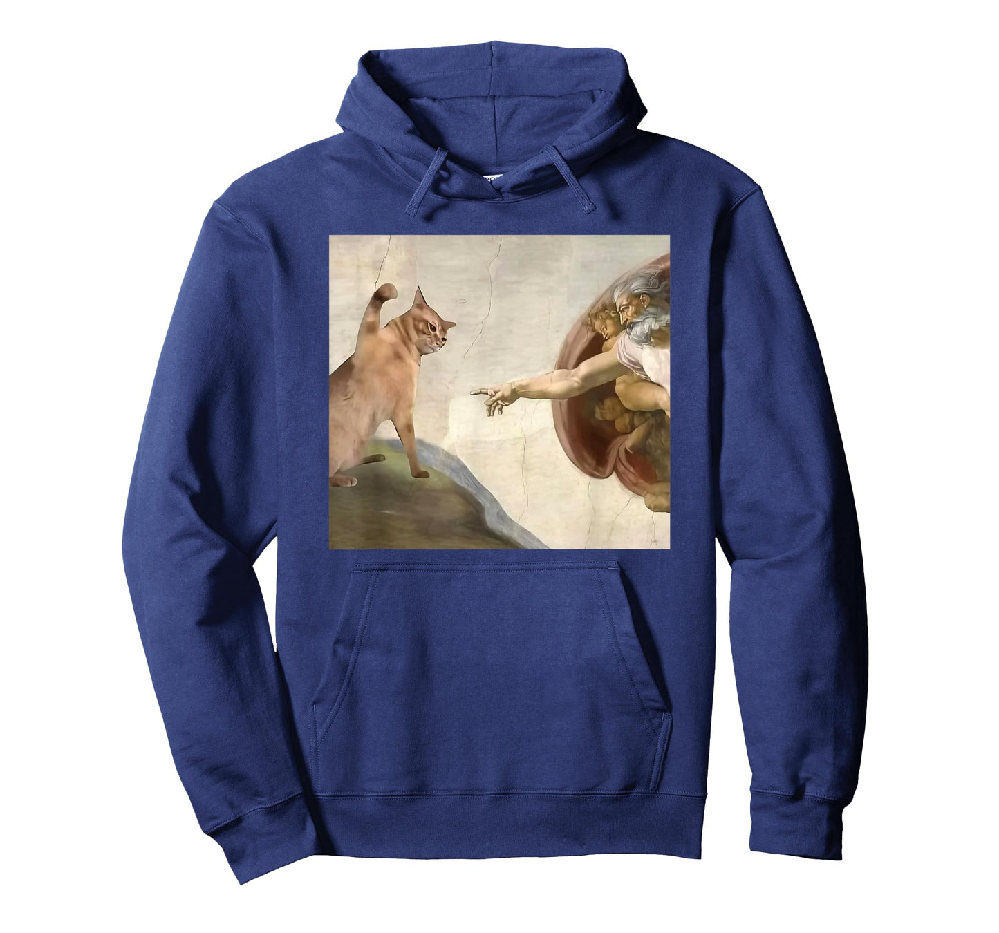 Funny Cat God Creation of Adam Meme Jesus T-Shirt