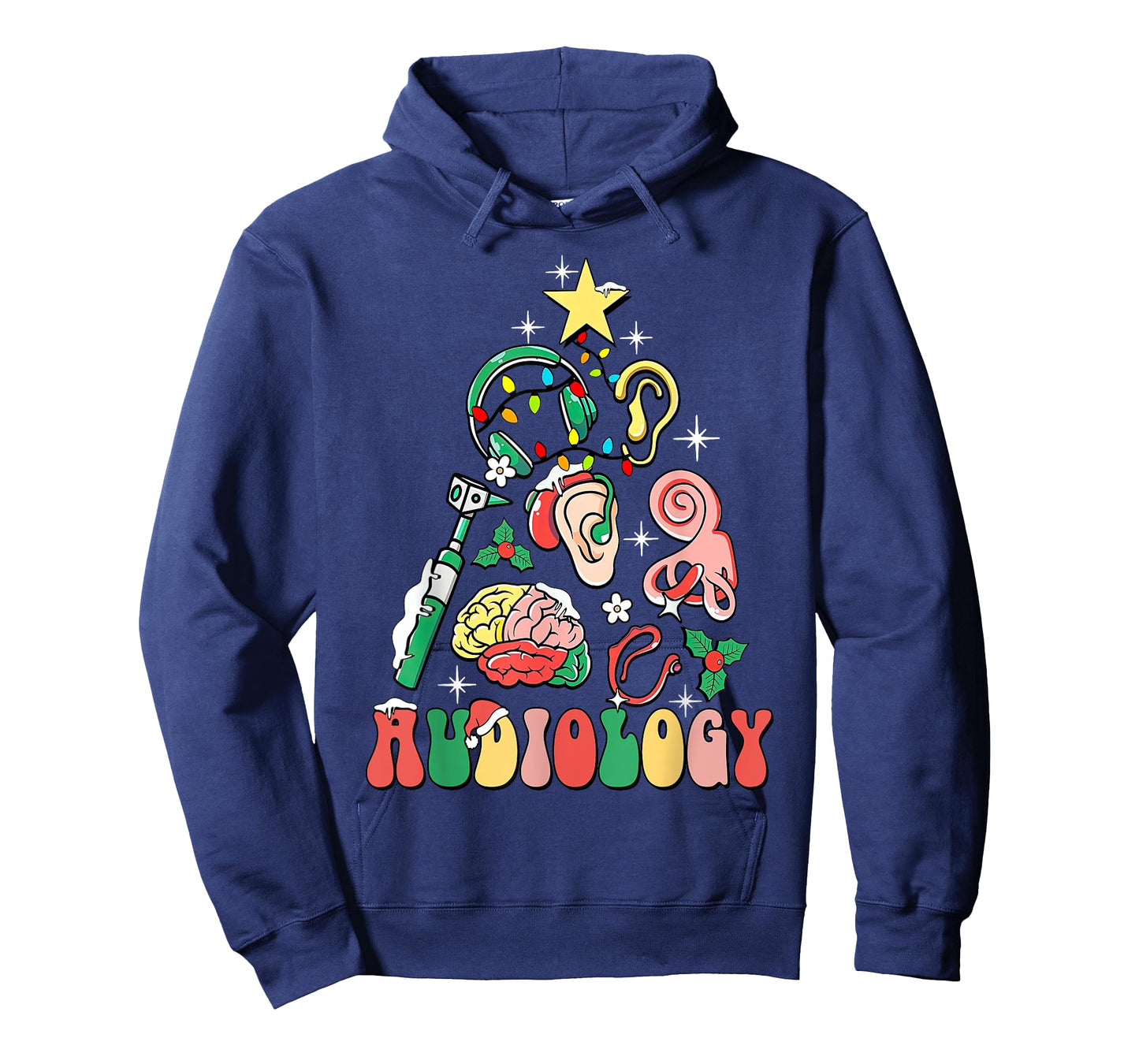 Audiology Christmas Tree Audiologist Squad Healthcare Worker T-Shirt