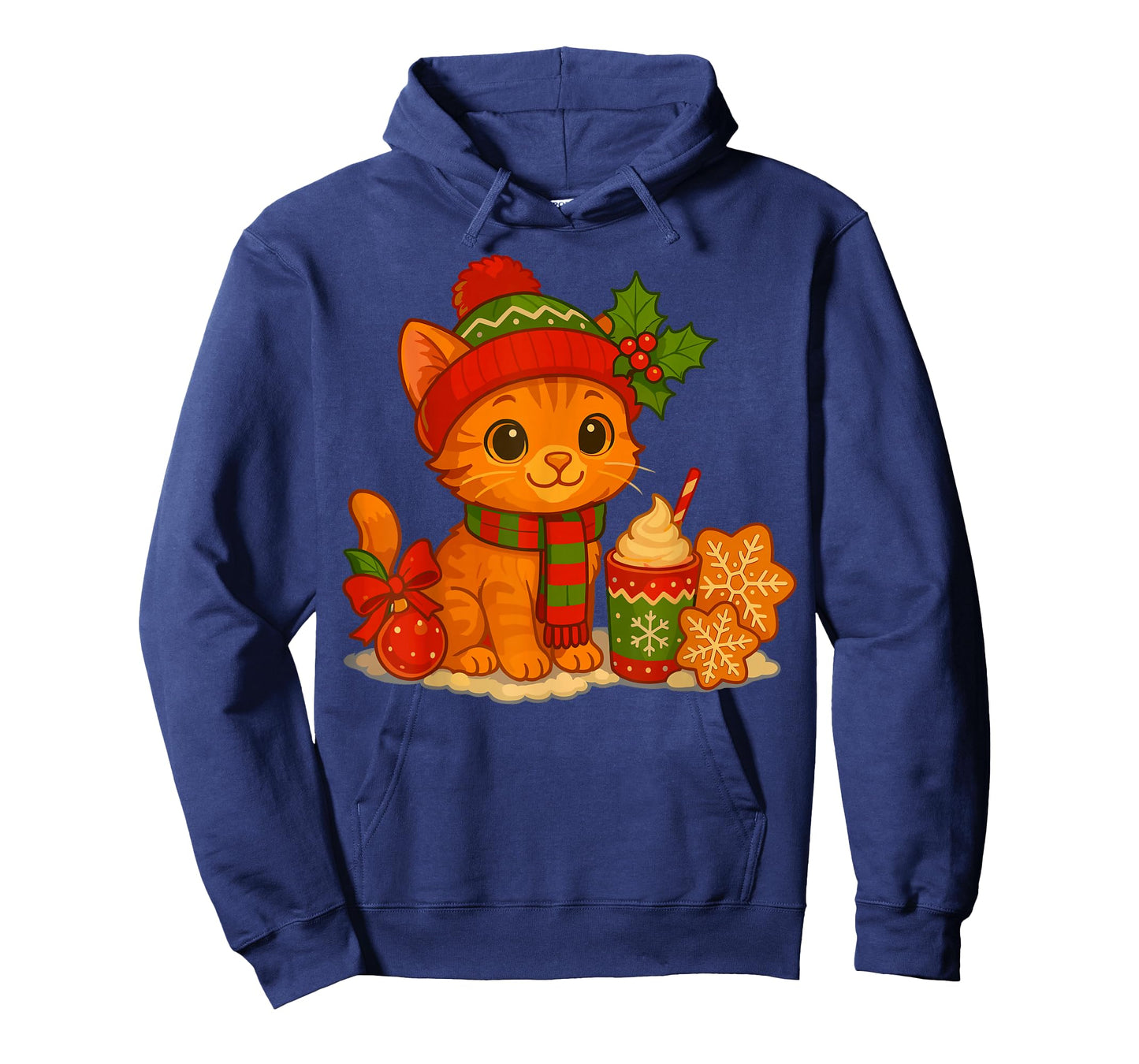 Orange Cat with Christmas Coffee and Cookie T-Shirt