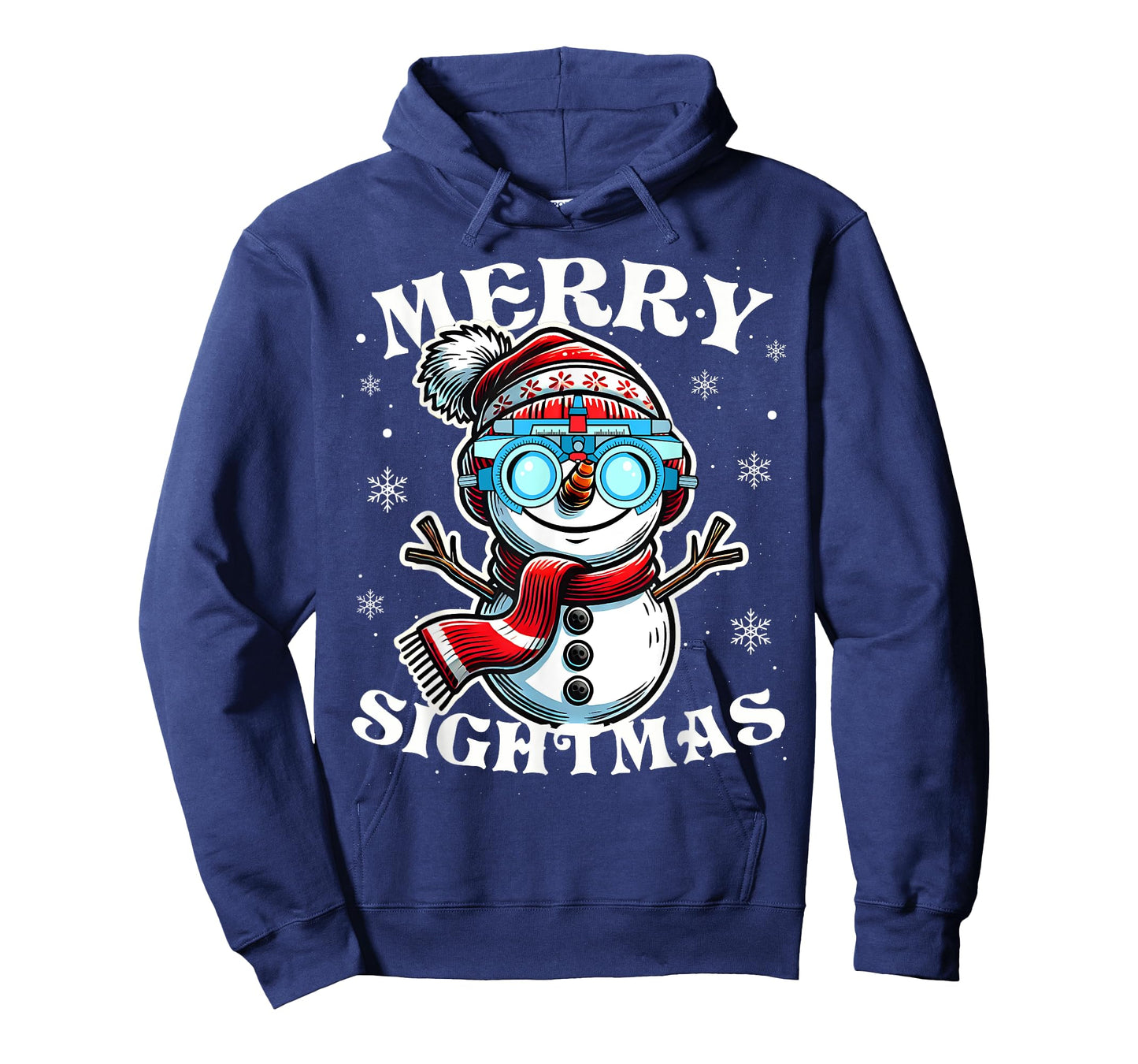Merry Sightmas Snowman Optometry Christmas Shirt Eye Doctor T-Shirt