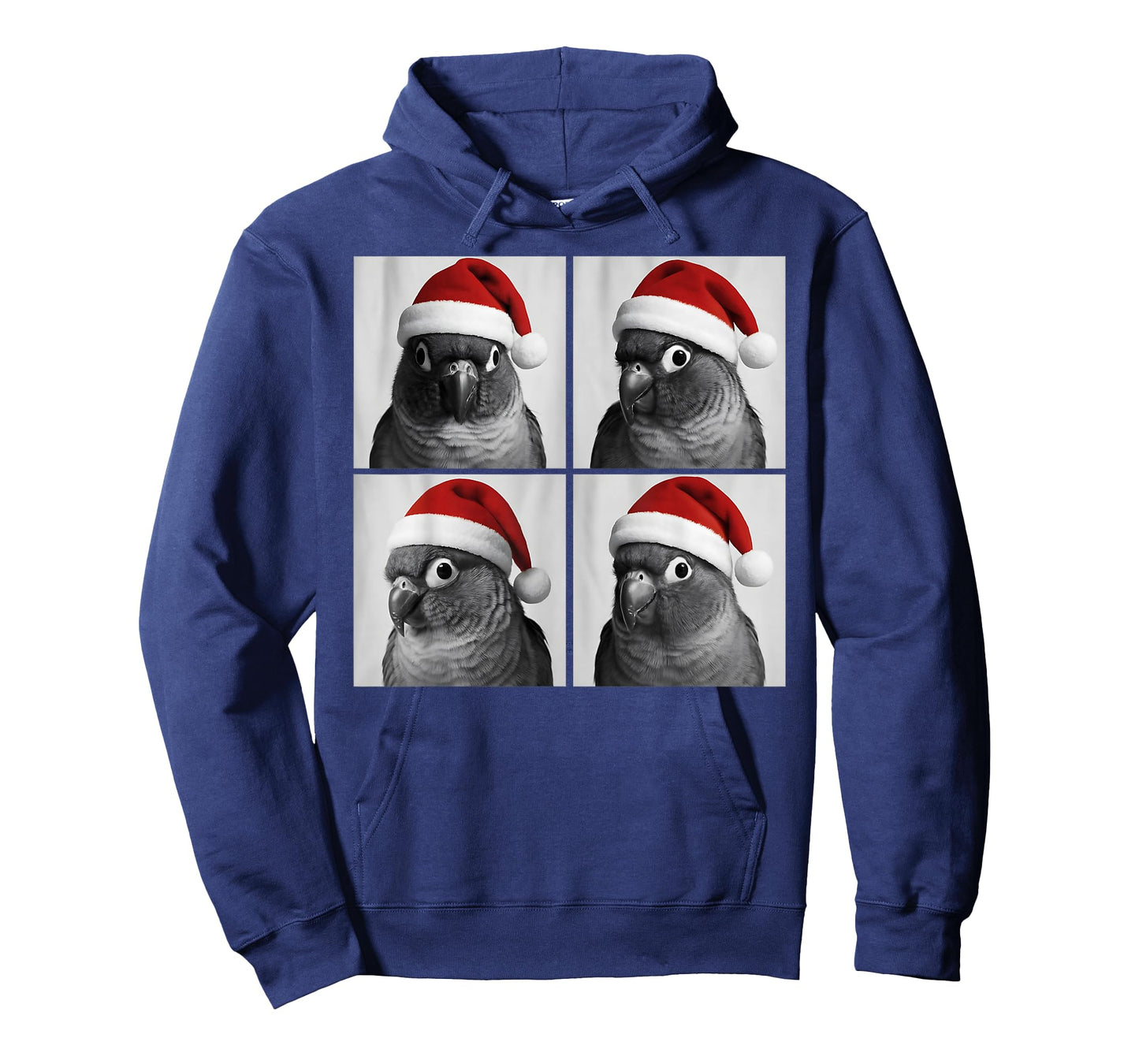 Funny Christmas Green Cheek Conure Santa Photo Booth Parrot T-Shirt