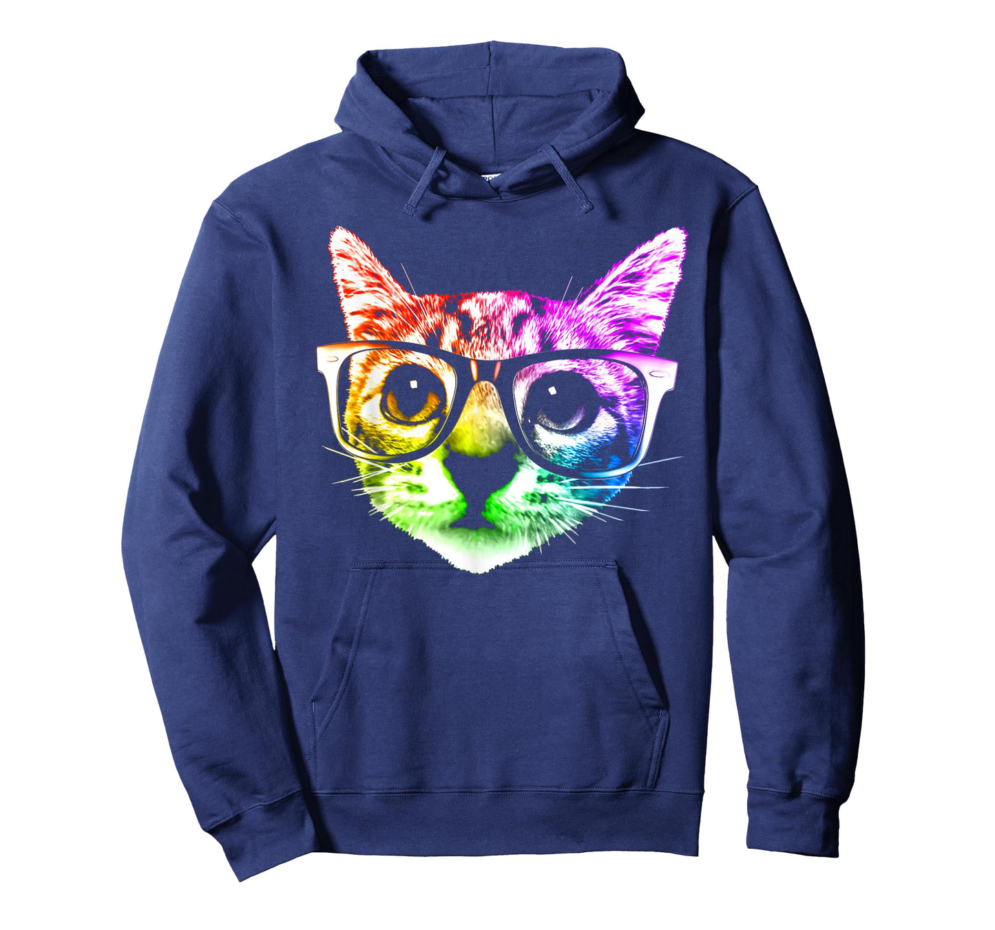 Rainbow Kitty Cat with Glasses by ROBOTFACE T-Shirt