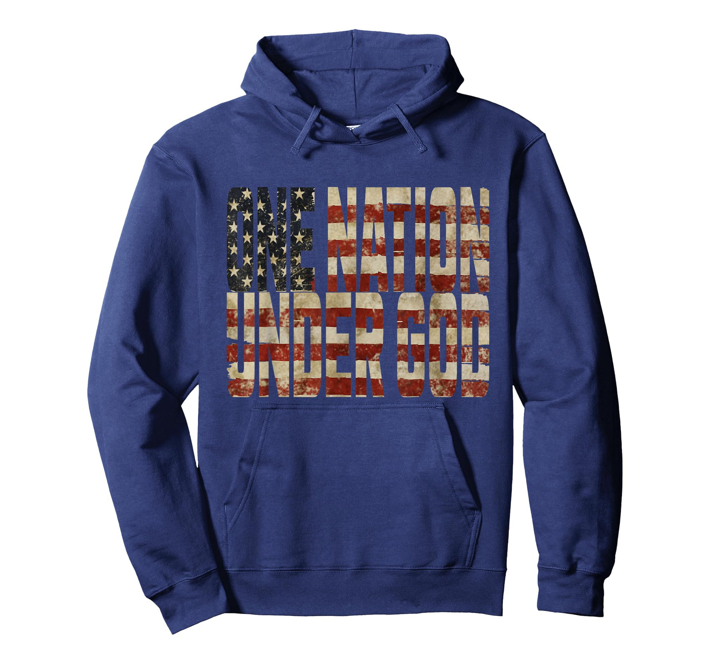 One Nation Under God Weathered American Flag Patriotic T-Shirt
