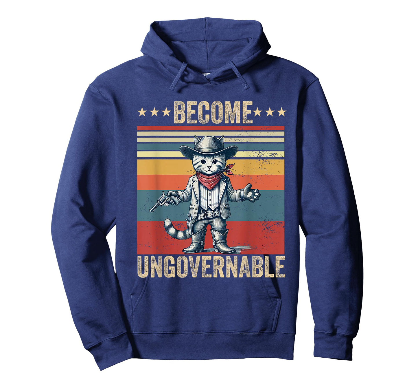 Become ungovernable Cowboy cat Funny cat Lover Meme T-Shirt