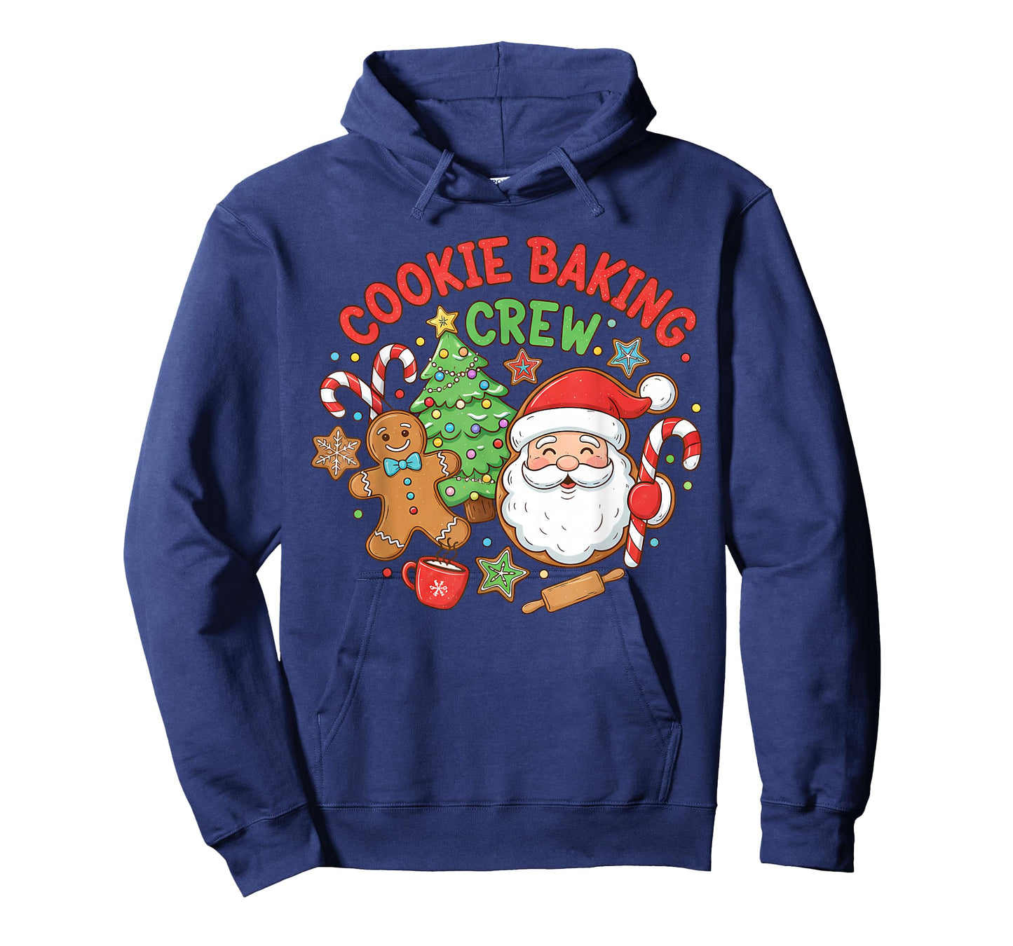 Cute Cookie Baking Crew Santa Gingerbread Man Women Kids T-Shirt