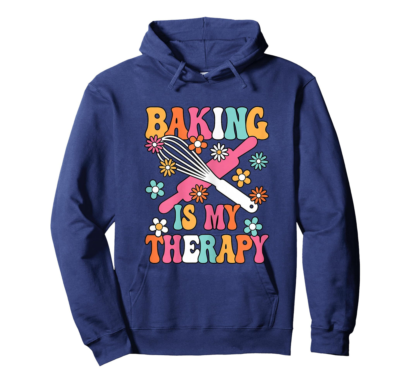 Baking is My Therapy Cute Baker Groovy Women Girls T-Shirt