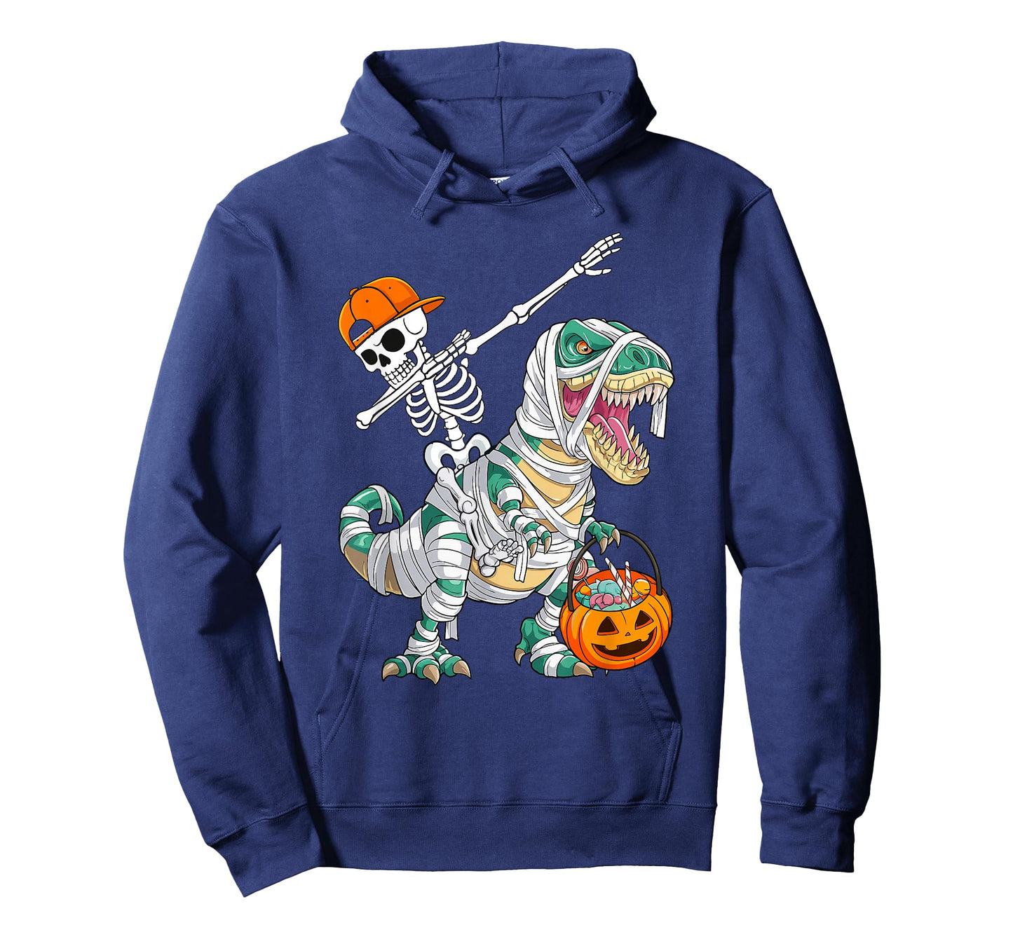 Skeleton Riding Dancing Dab Dinosaur T rex Halloween Funny T-Shirt