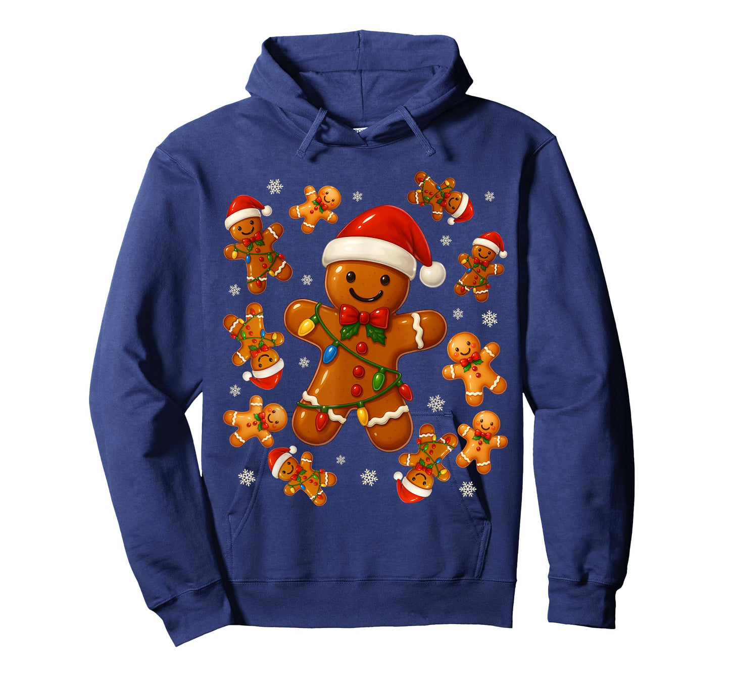 Cute Gingerbread Snowflake Christmas Xmas Kids Boys Girls T-Shirt
