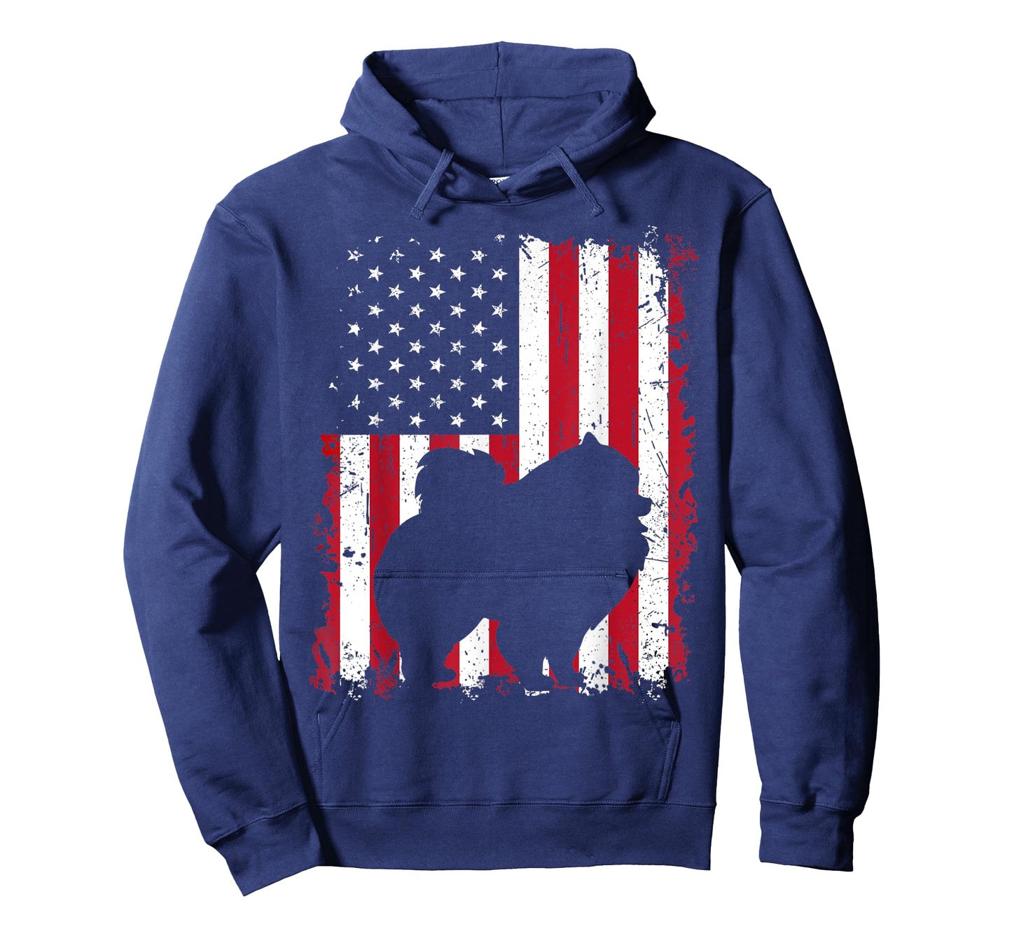 Pomeranian 4th of July Patriotic American USA Flag Gift T-Shirt