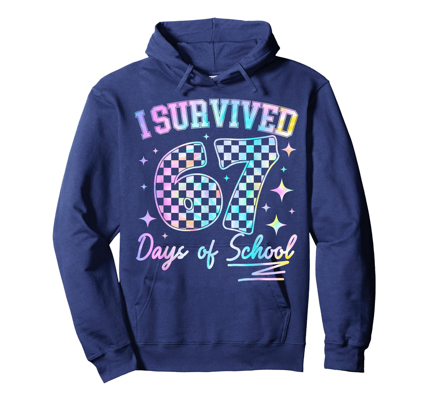 I Survived 67 Days of School Tie Dye 67th Day Teacher Kids T-Shirt