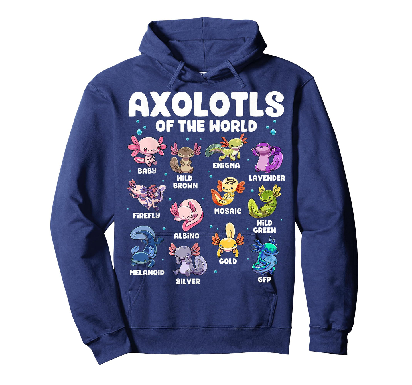 Axolotl Shirt Kawaii Axolotls of The World Types of Axolotls T-Shirt