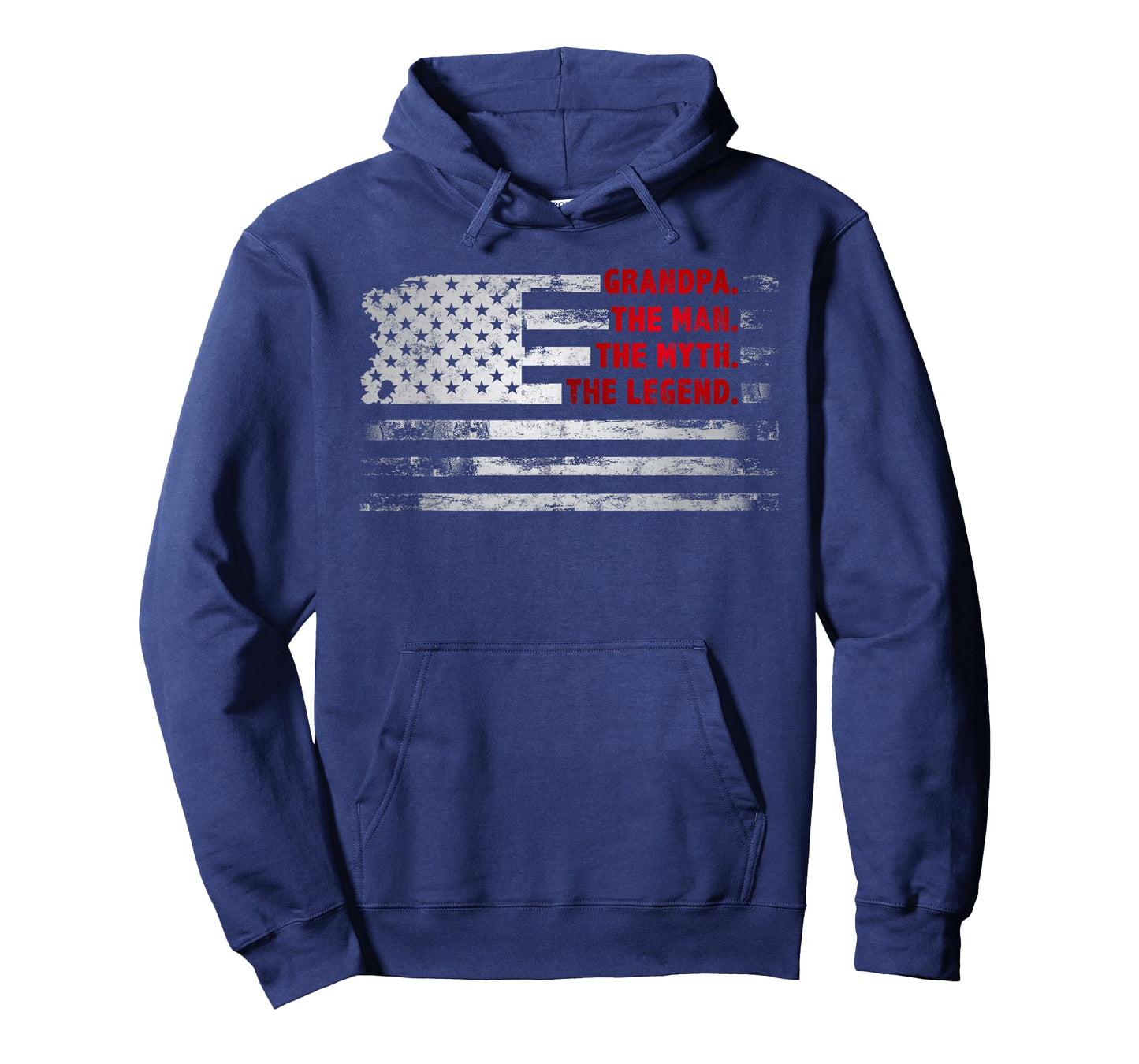 Grandpa The Man Myth Legend American USA Flag Father’s Day T-Shirt