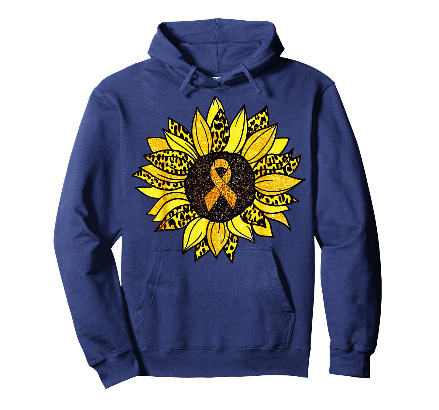 Childhood Cancer Awareness Yellow Sunflower Gold Ribbon T-Shirt