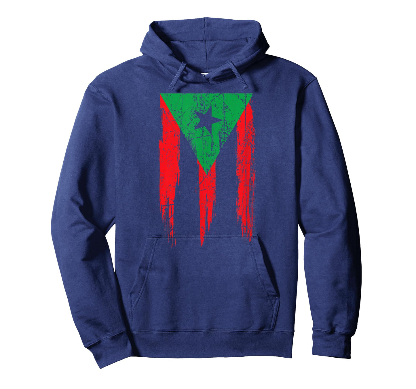 Distressed Afro Latino Flag Afro Boricua Puerto Rico African T-Shirt