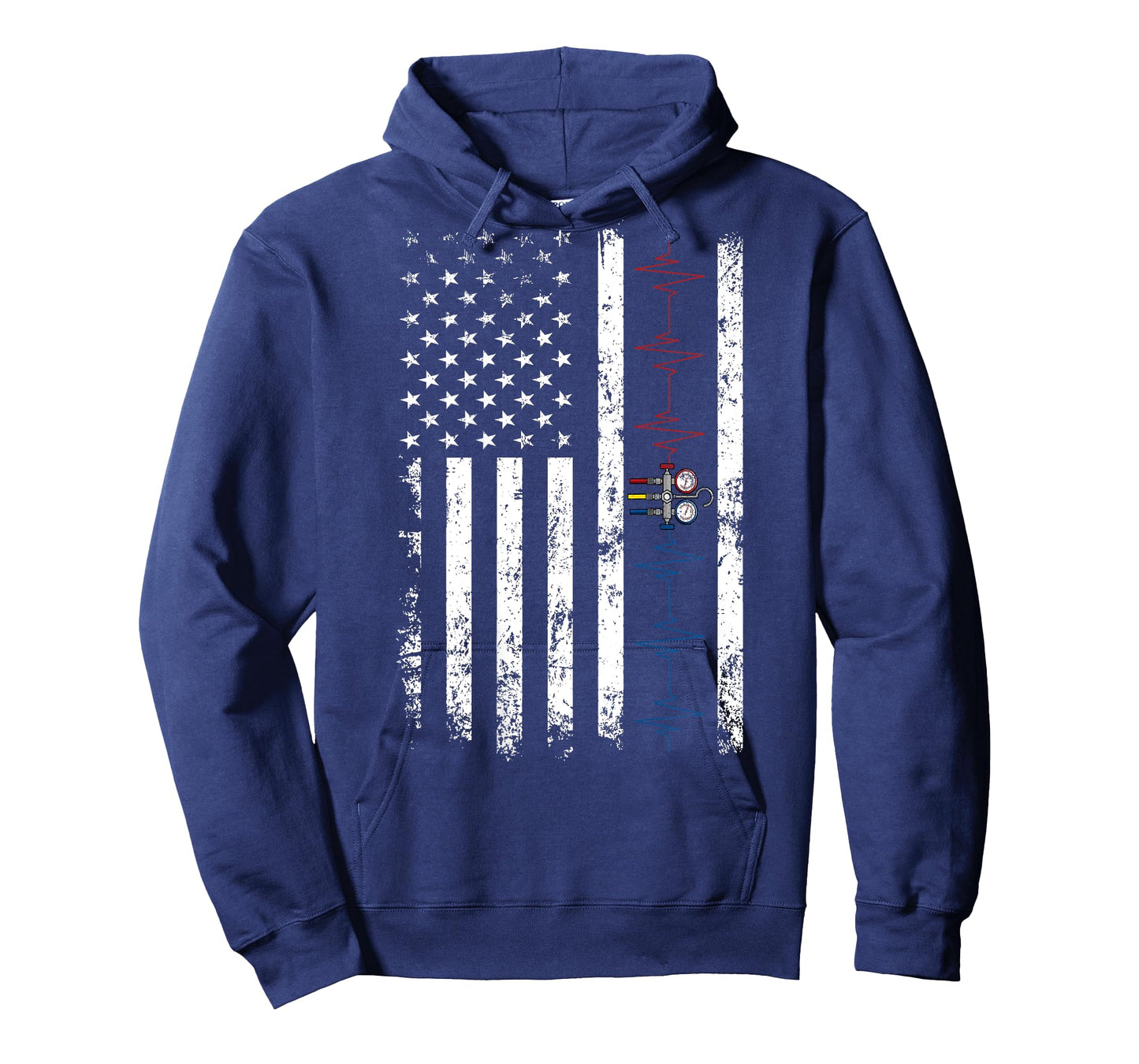 HVAC Technician American Flag USA Vintage HVAC Tech T-Shirt