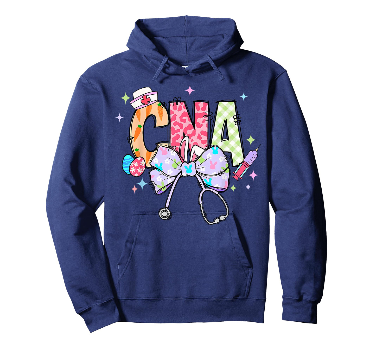 Coquette Bow Stethoscope CNA Nurse Happy Easter Day T-Shirt