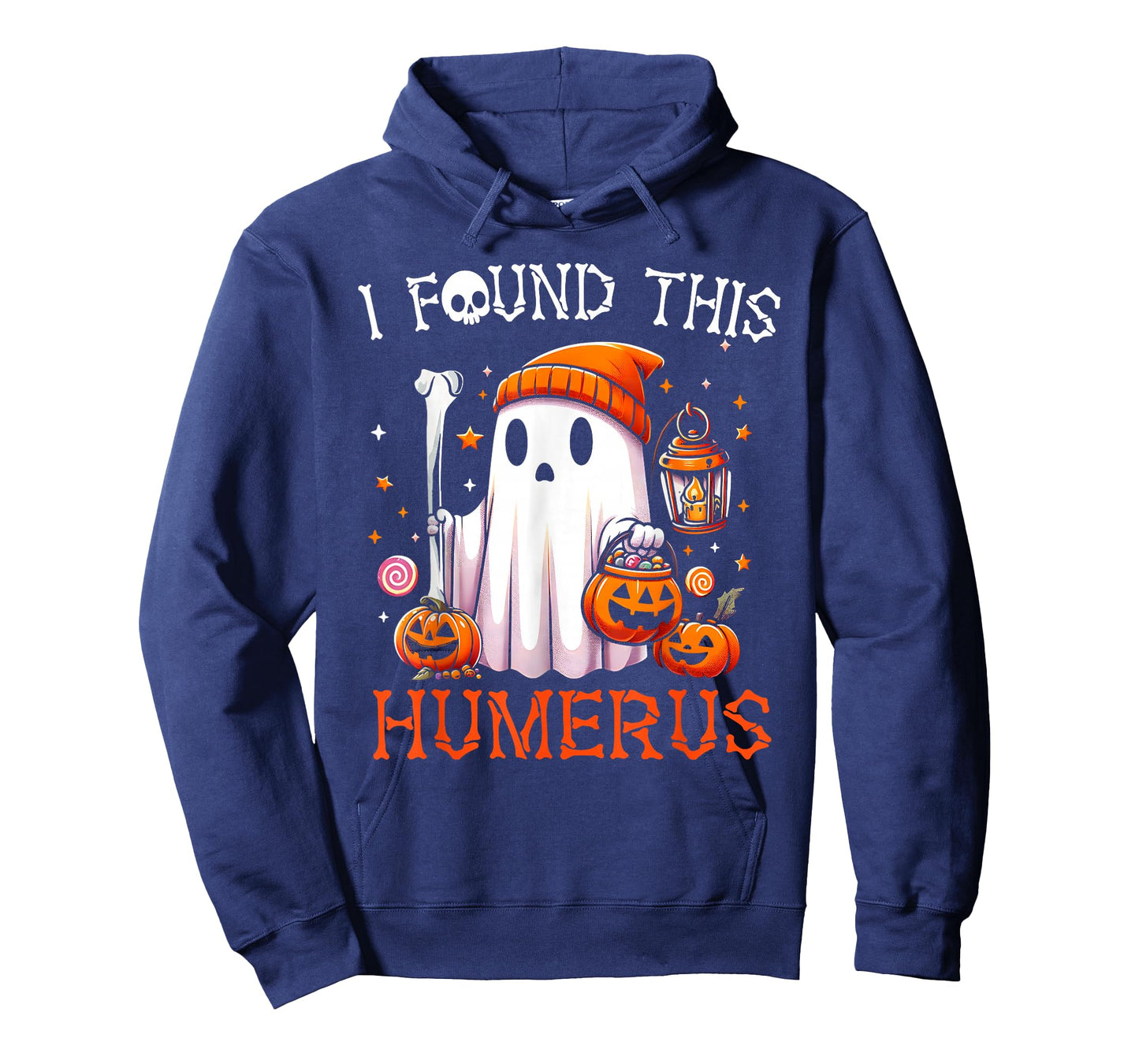 I Found This Humerus Funny Halloween Ghost Skeleton Womens T-Shirt