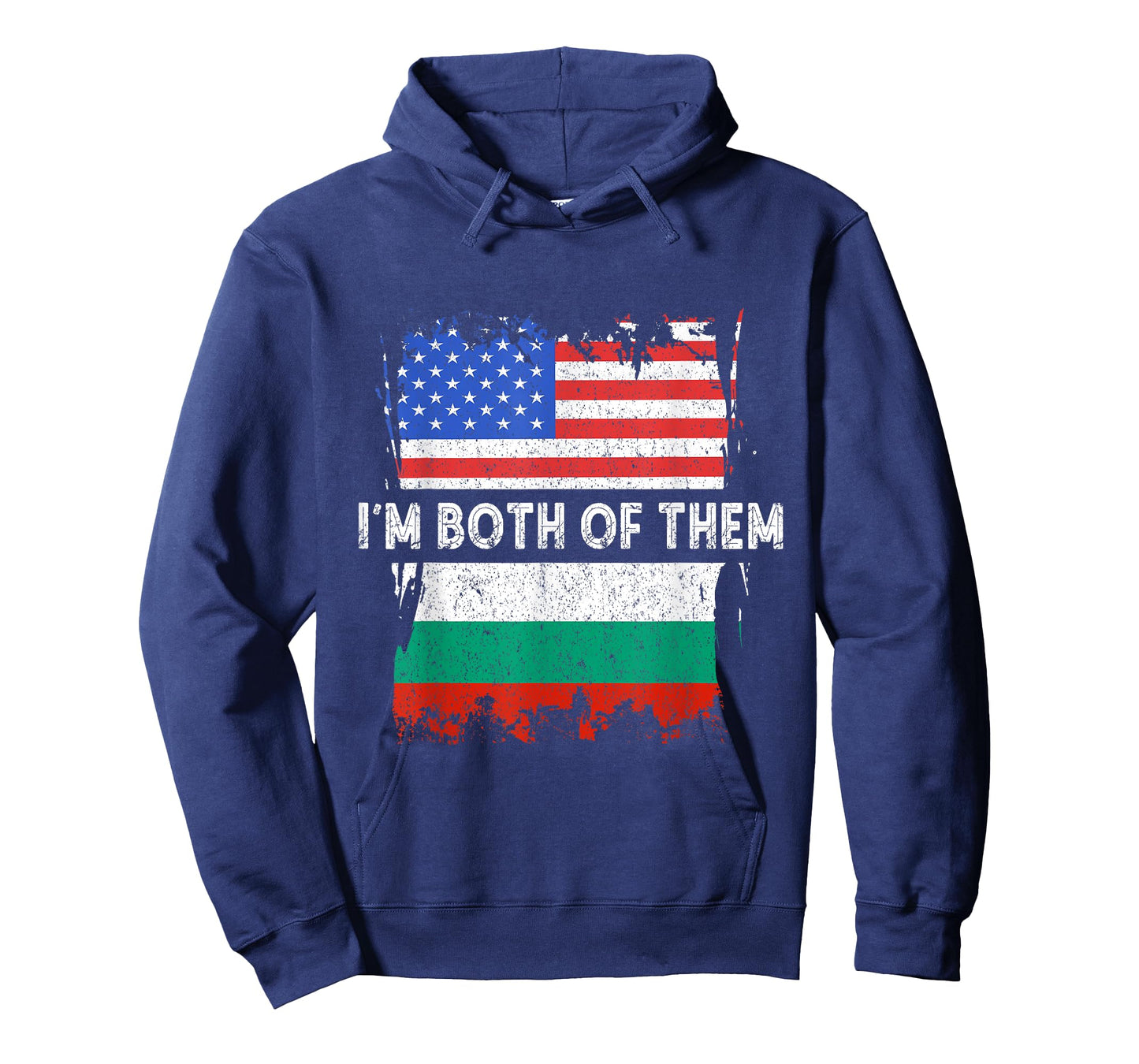 Bulgaria Flag I'm Both Of Them America USA Bulgarian Roots T-Shirt