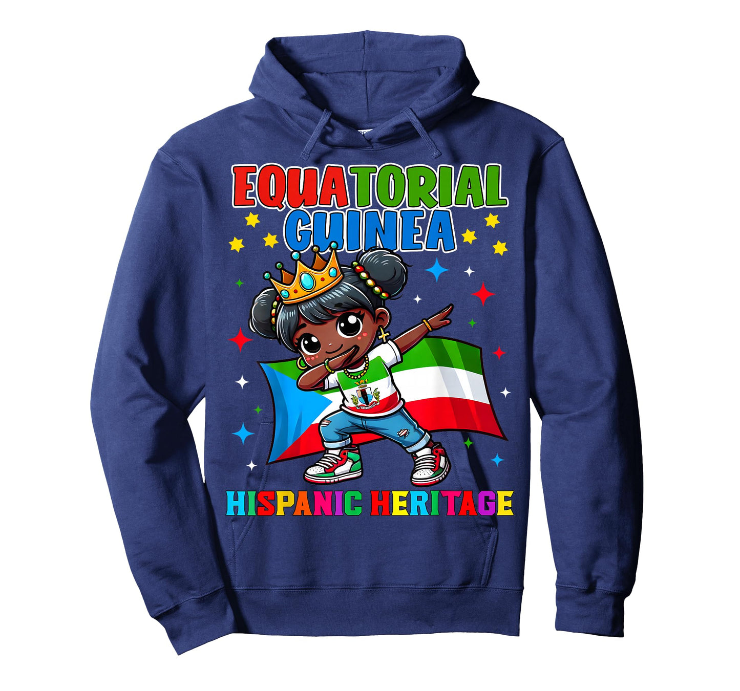 Equatorial Guinea Dabbing Girl Hispanic Heritage Celebration T-Shirt