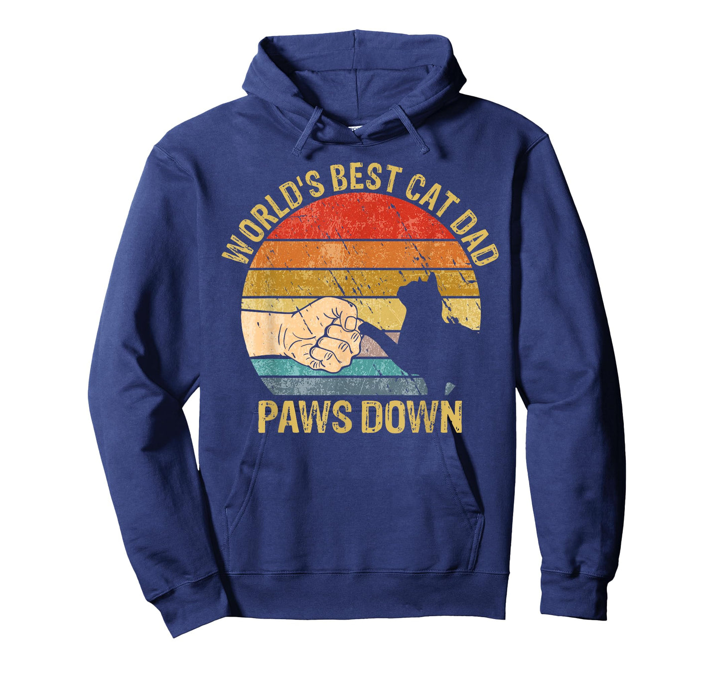 World's Best Cat Dad: Paws Down Funny Cat Daddy Vintage T-Shirt