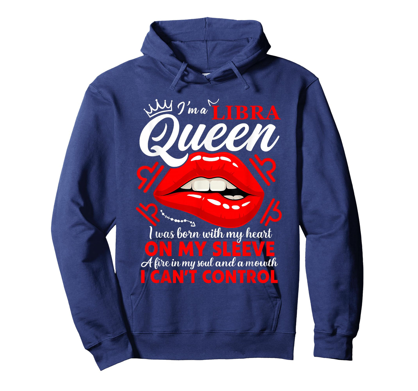 Libra Queen Zodiac Red Lip Birthday Graphic Men Women T-Shirt