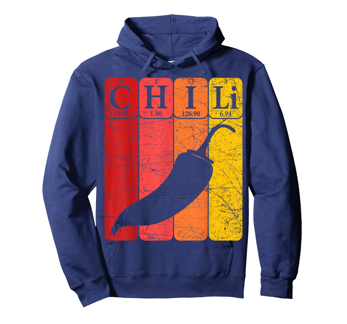 Chili Periodic Table Elements Chili Pepper Spicy Food Retro T-Shirt