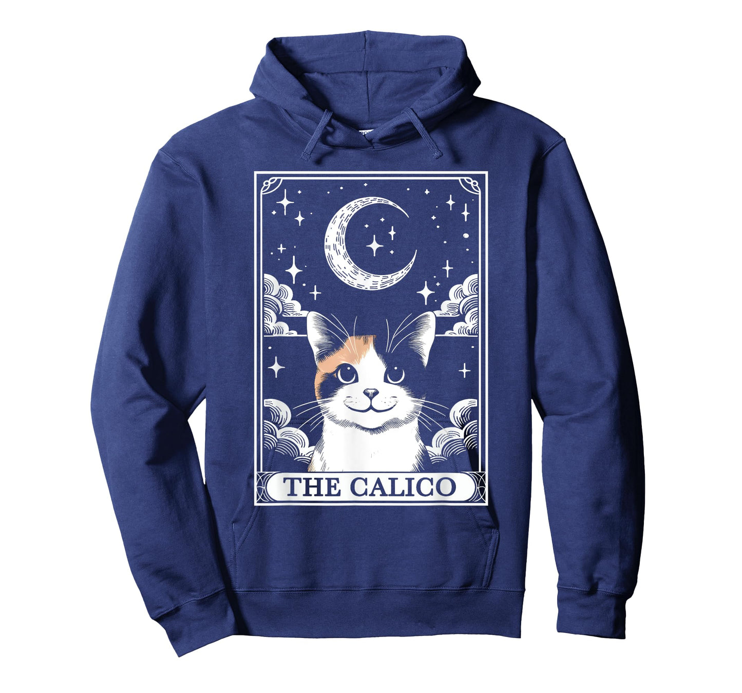 Tarot Card Vintage Crescent Moon Calico Cat Mom Cat Lovers T-Shirt for Men Women Kids